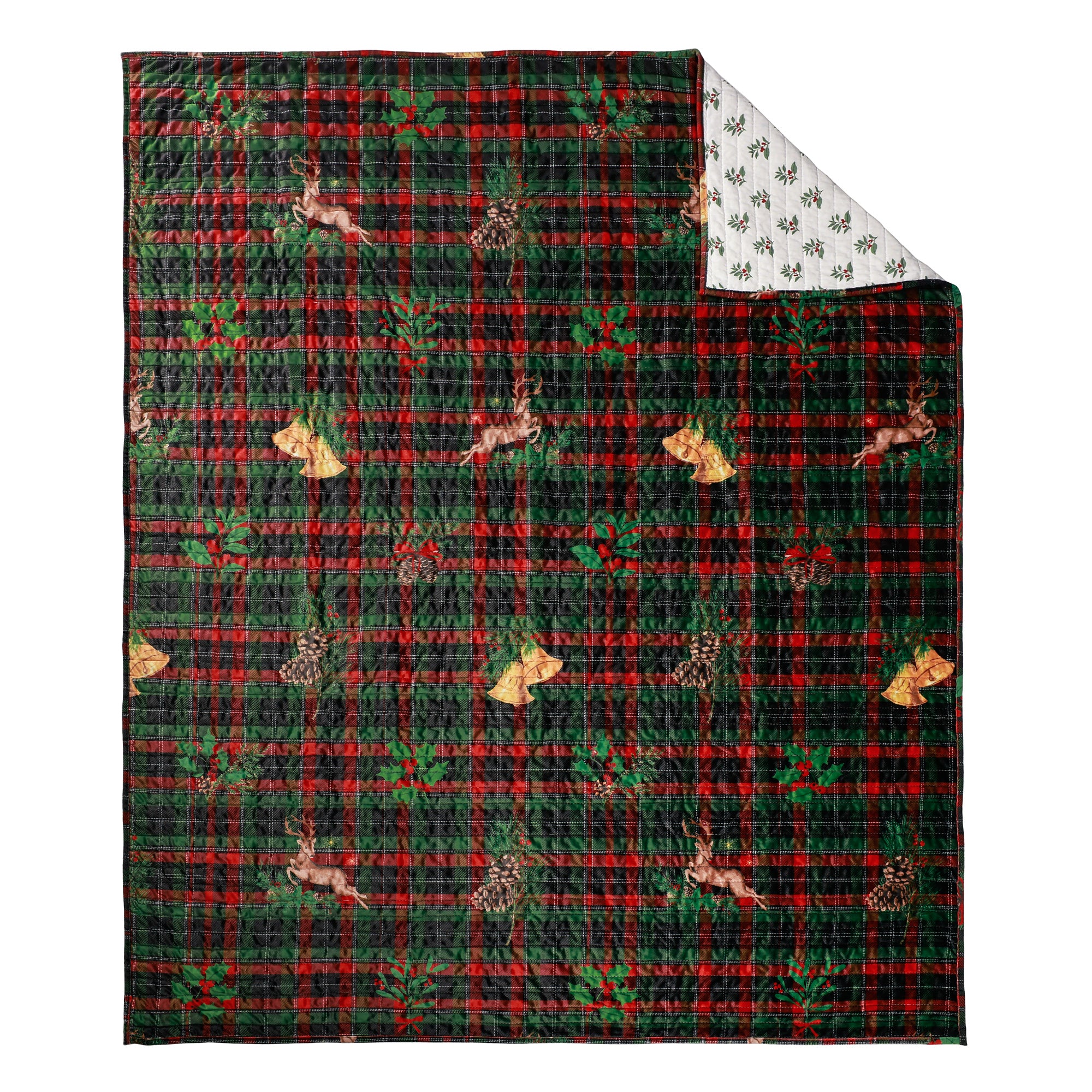 Merry Tartan Quilted Throw