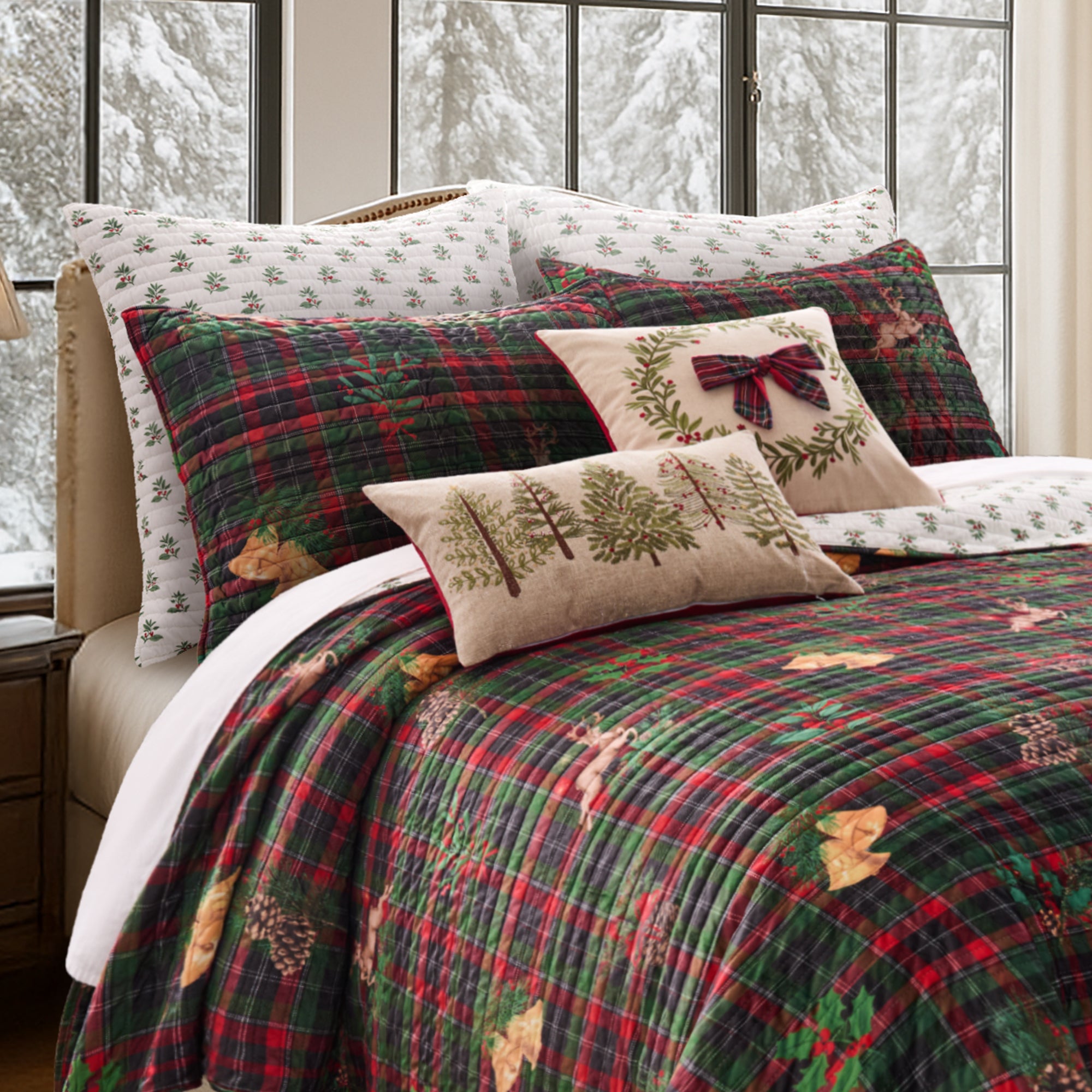 Merry Tartan Euro Sham Set of 2
