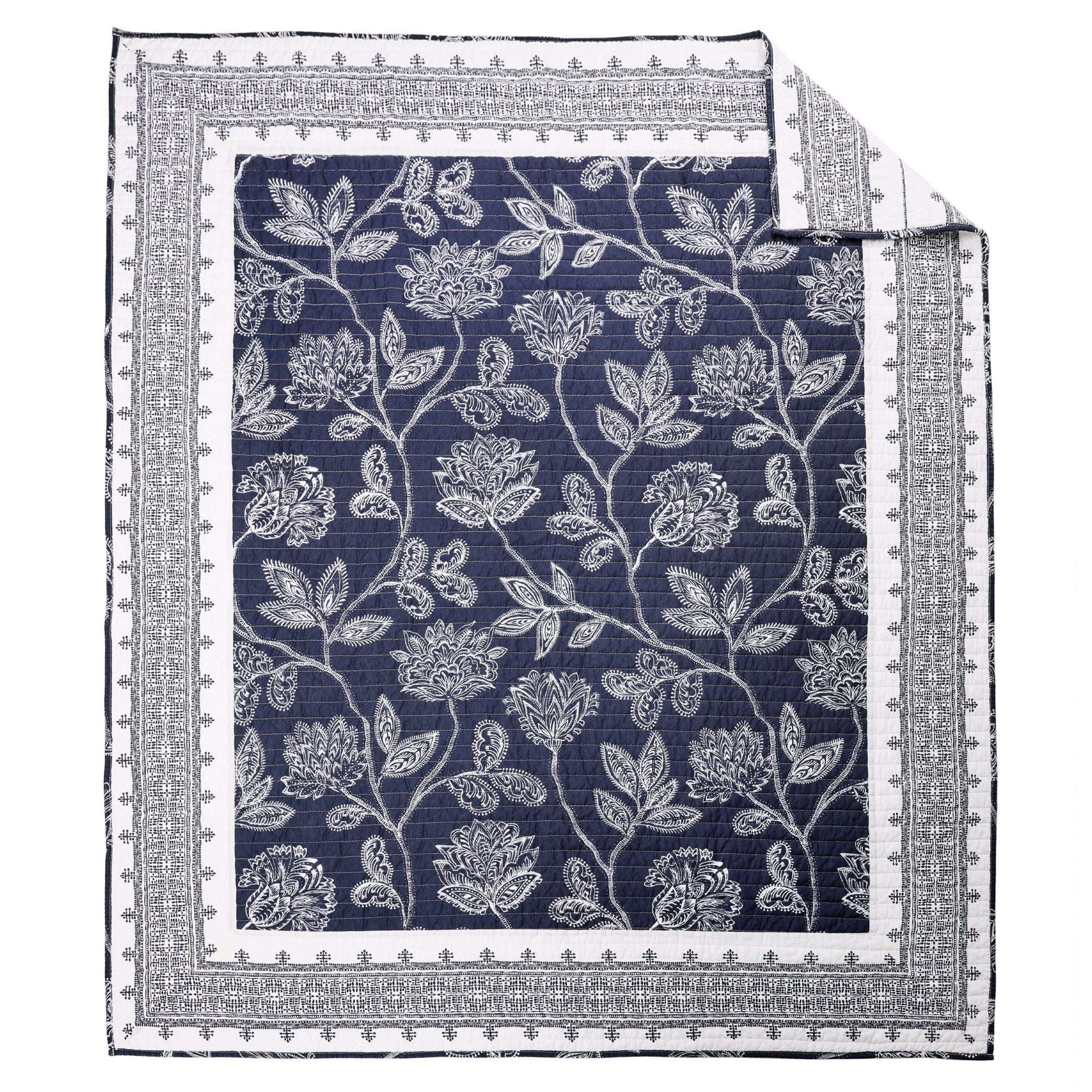Sonoire Navy Quilted Throw