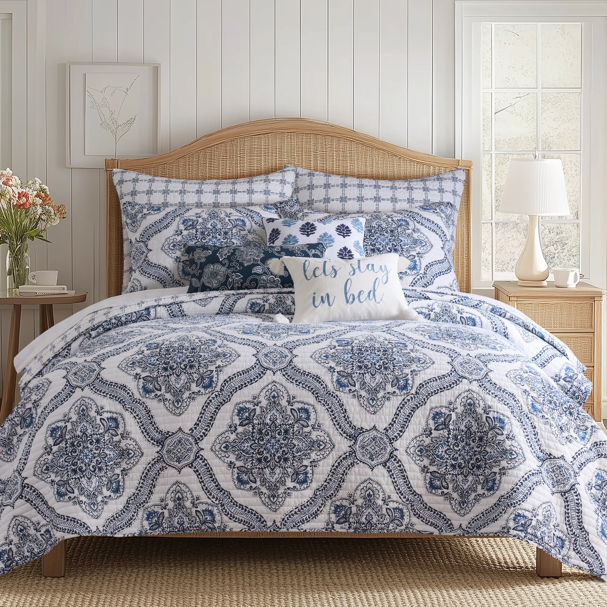 Levtex Home Lentana Navy Twin Quilt Set - Cotton