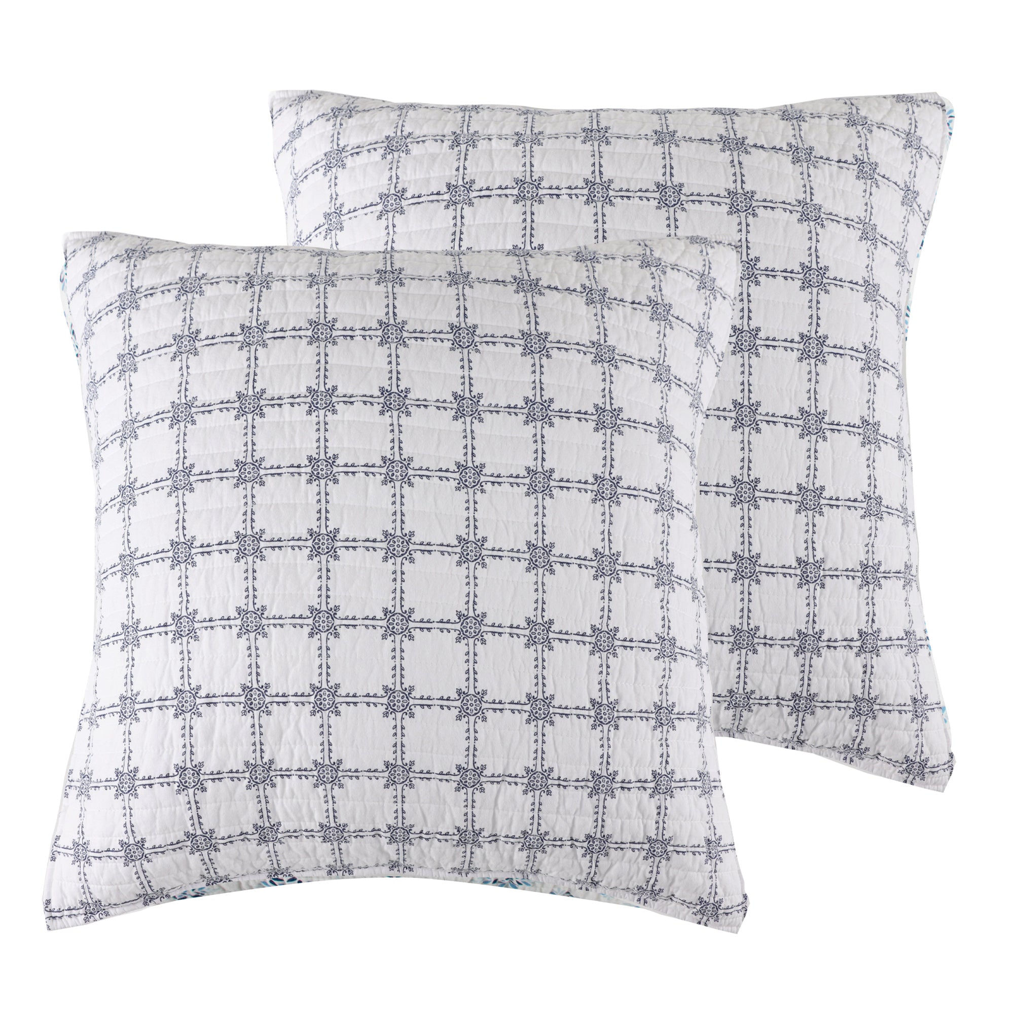 Lentana Navy Euro Sham Set of 2