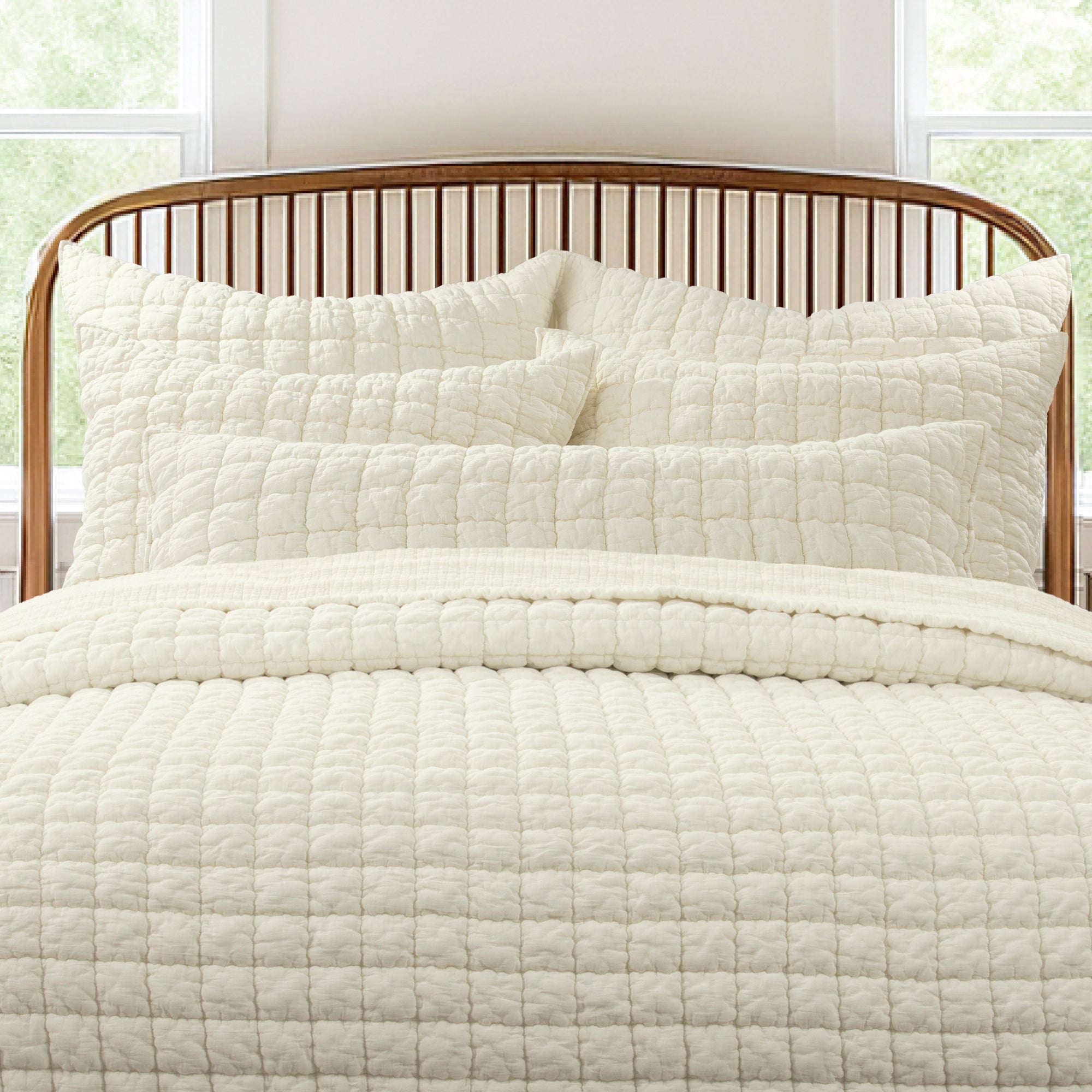 Whisper Cream Lumbar Pillow Cover