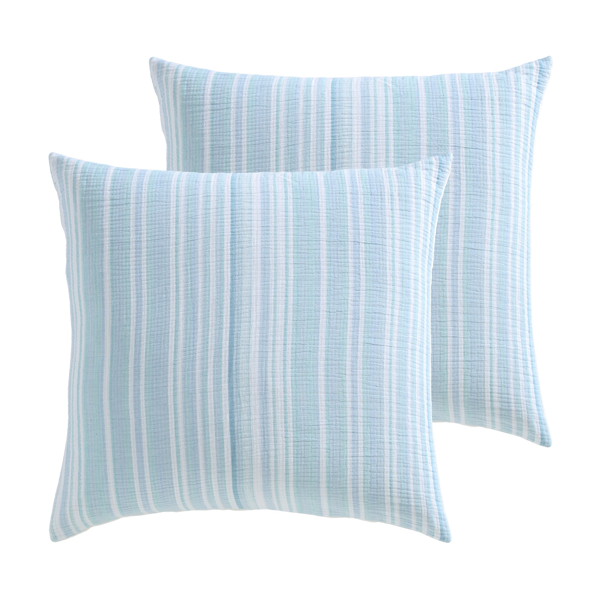 Boracay Stripe Muslin Euro Sham Set of 2 Unquilted