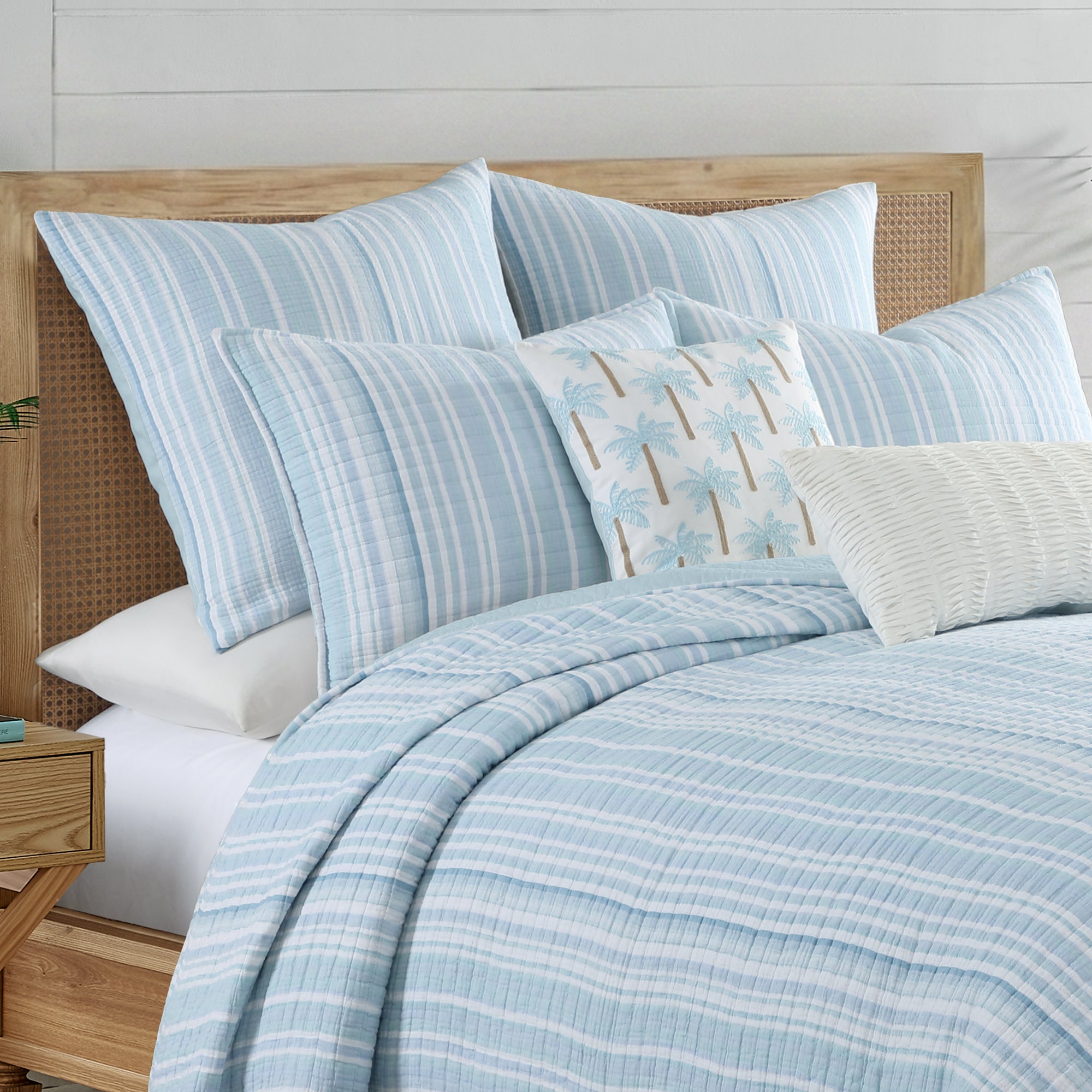 Boracay Stripe Muslin Euro Sham Set of 2 Unquilted