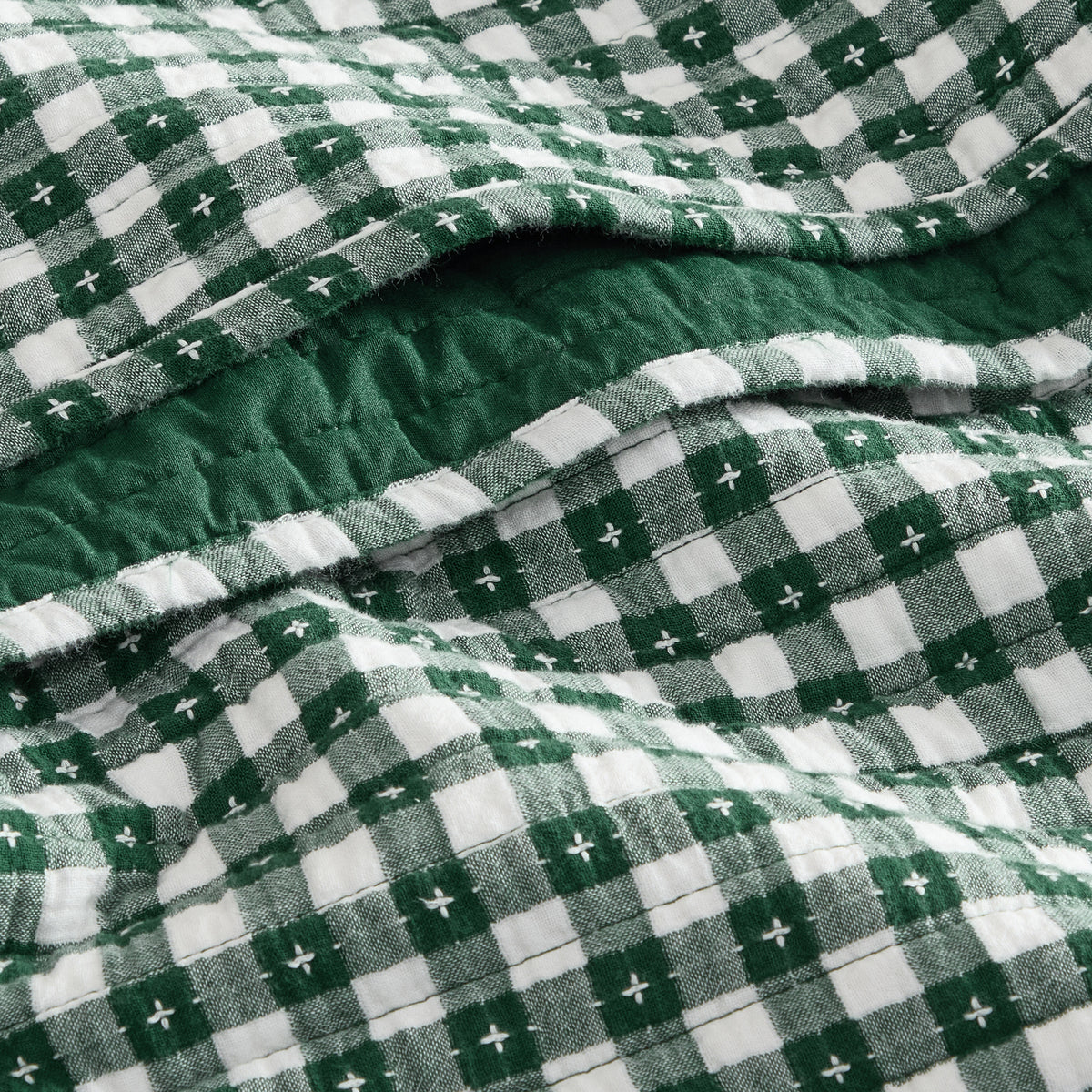 Camden Gingham Stitch Quilt Set