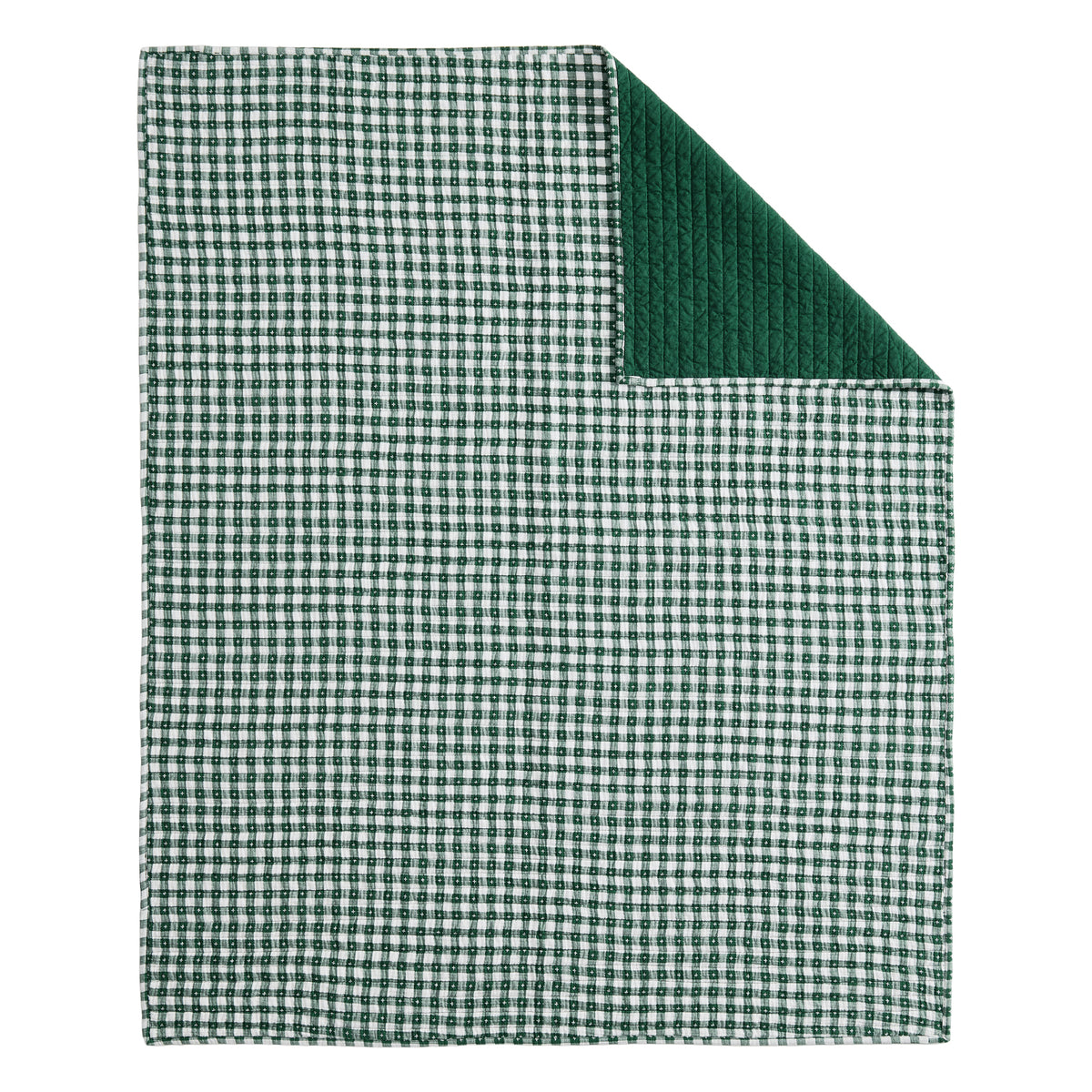 Camden Gingham Stitch Quilted Throw