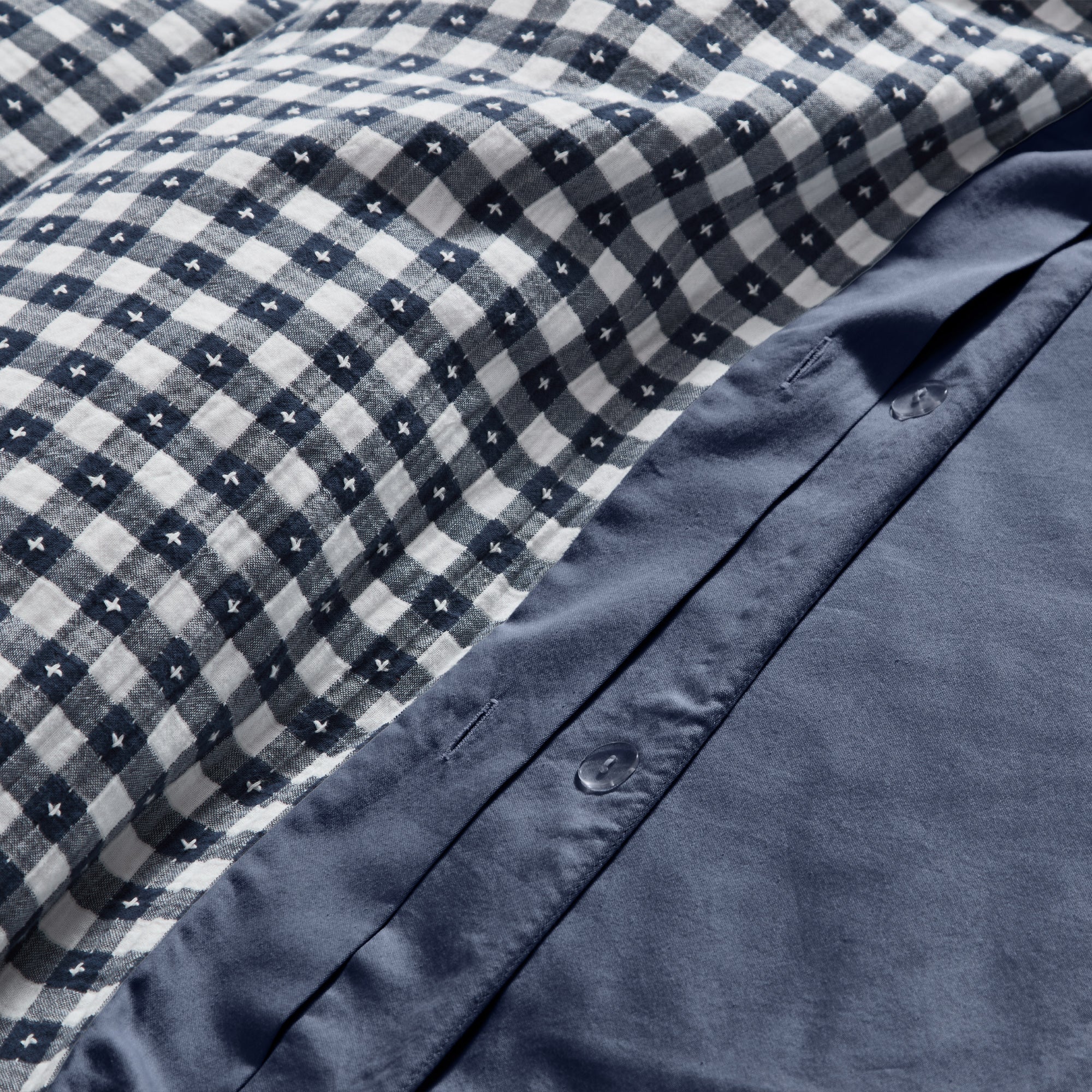 Camden Gingham Stitch Duvet Cover Set