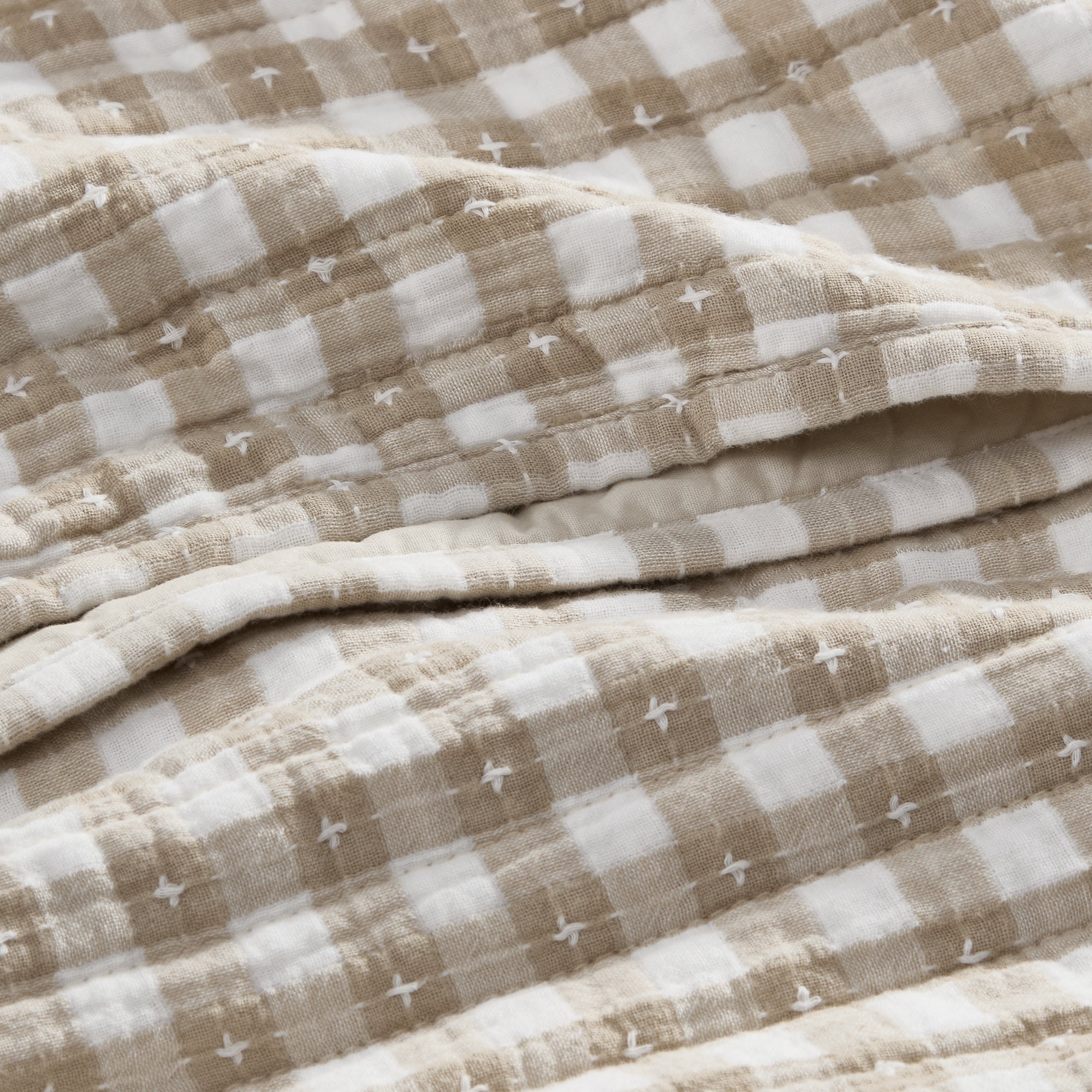 Camden Gingham Stitch Quilt Set