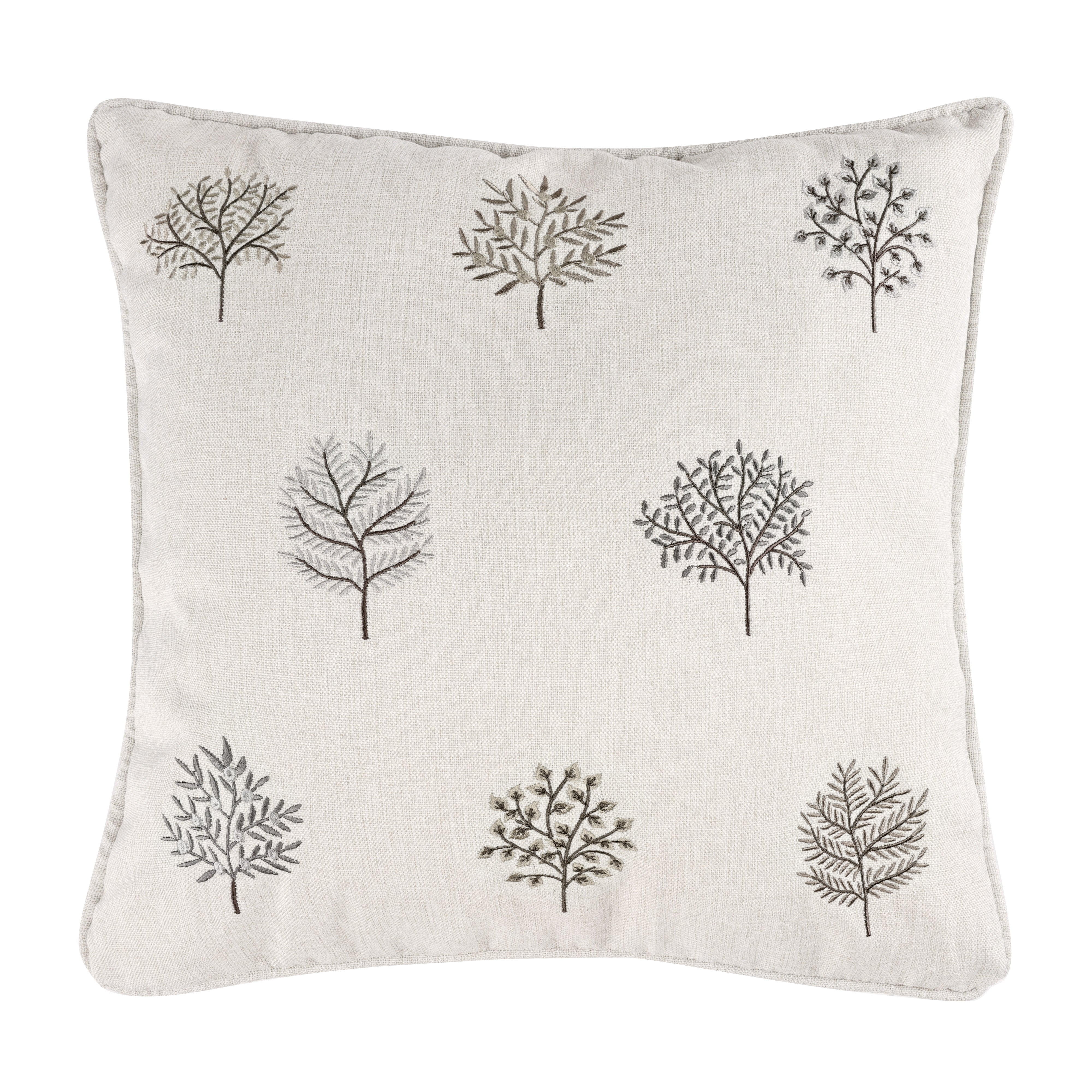 Chateau Grove Neutral Tree Pillow 16x16