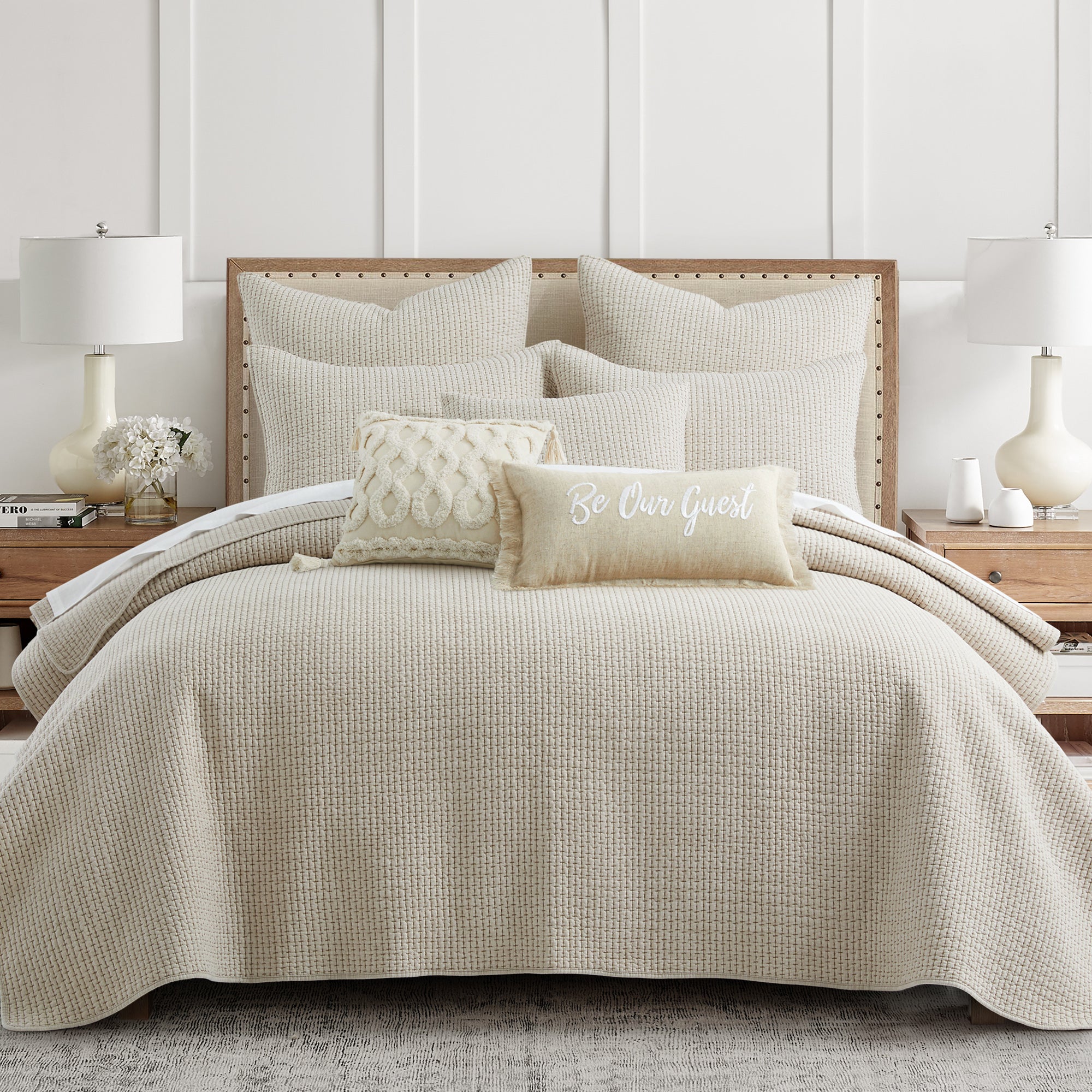 Pick-Stitch Artisan Tufted Diamond Pillow with Tassels