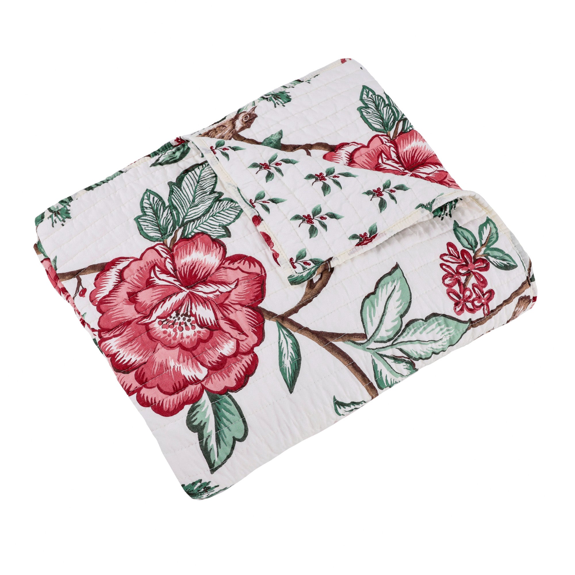 Berry Bloom Quilted Throw