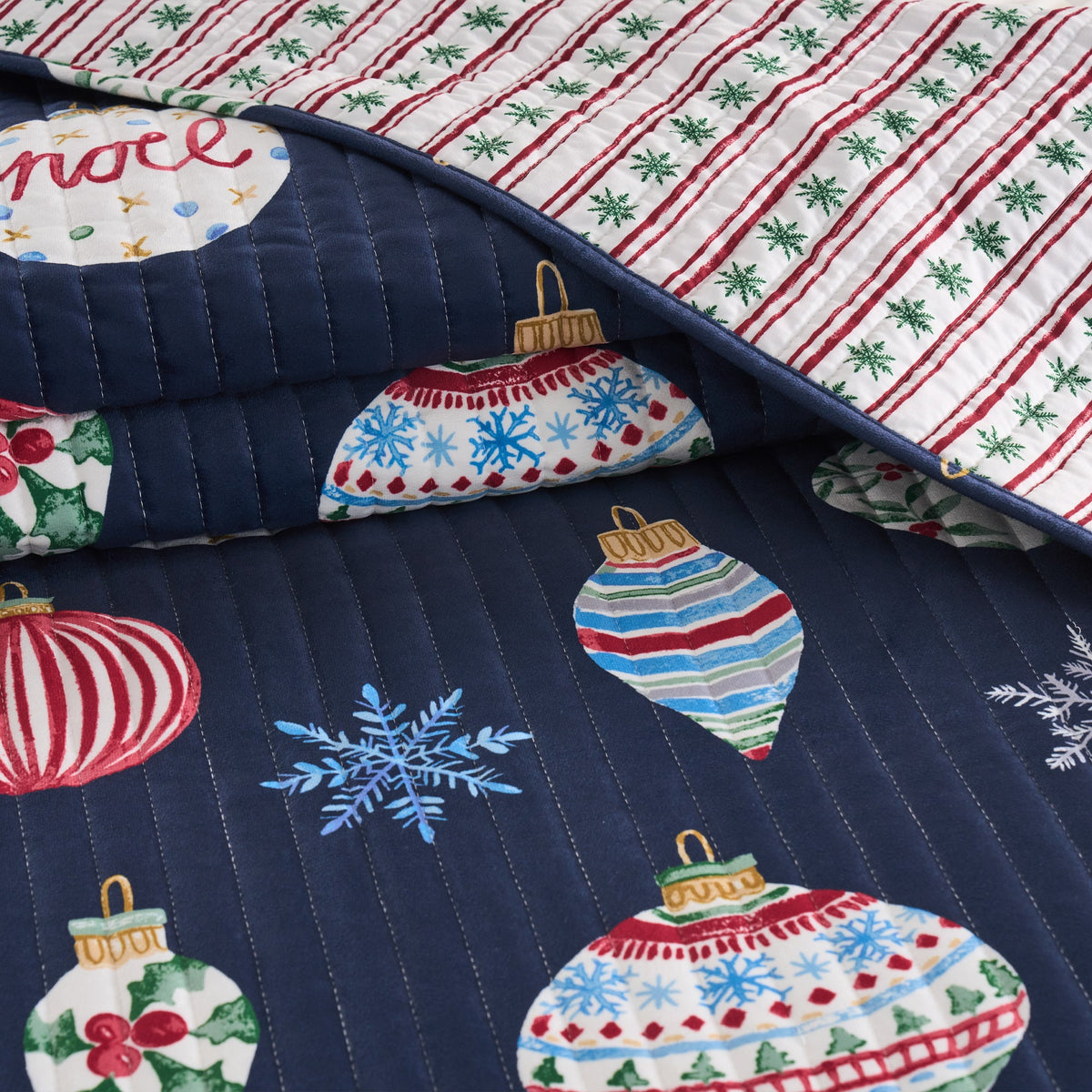 Bauble Christmas Quilt Set