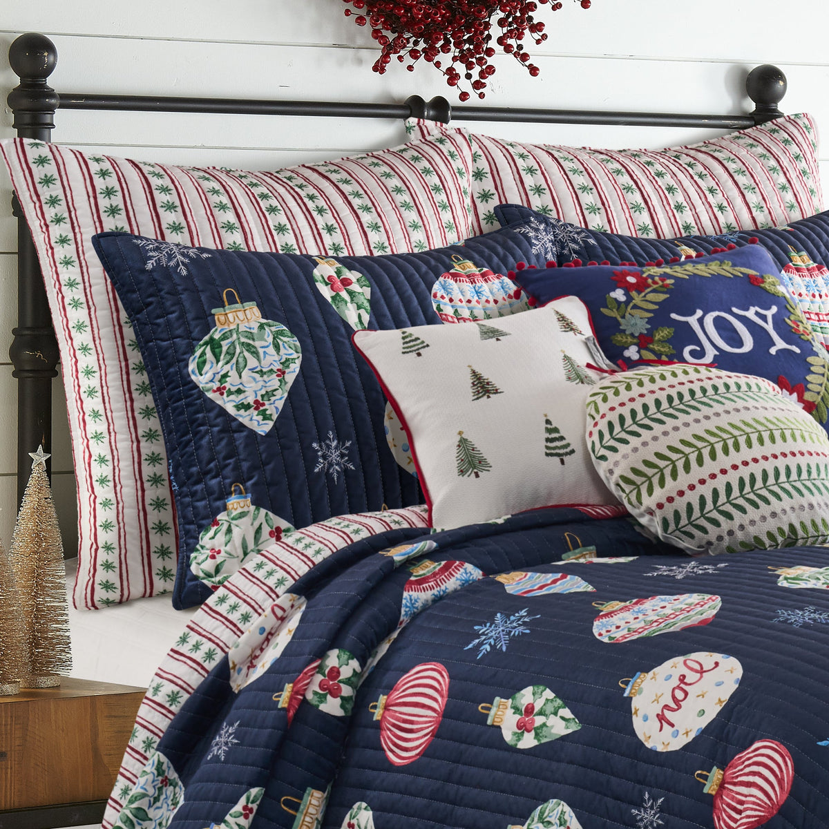 Bauble Christmas Euro Sham Set of 2