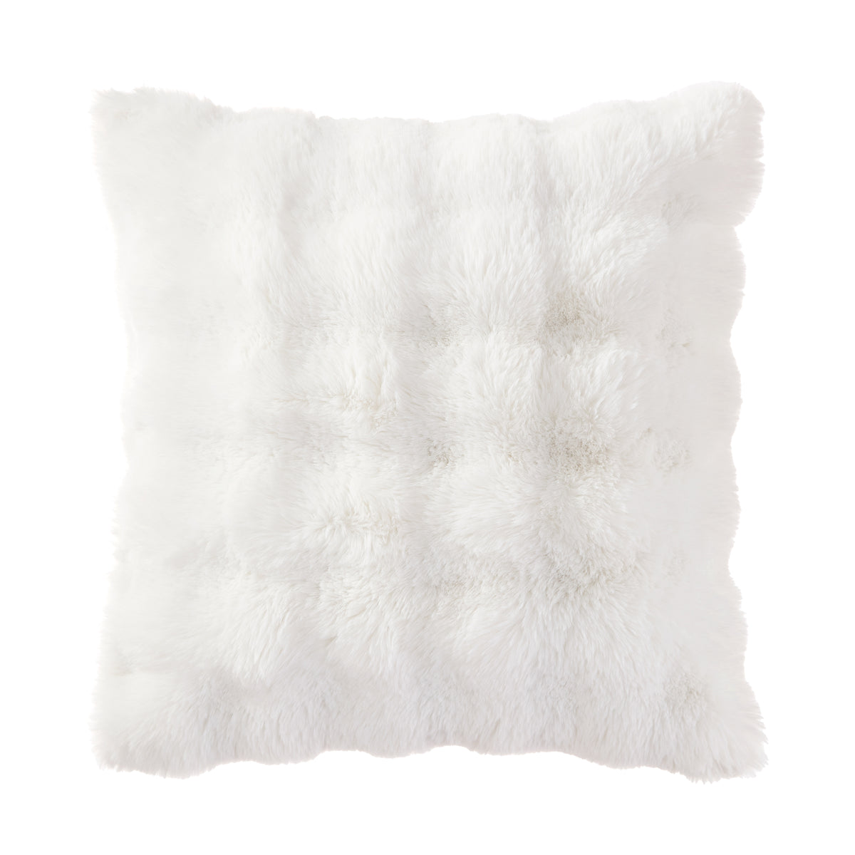 Bubble Faux Fur Cream Pillow