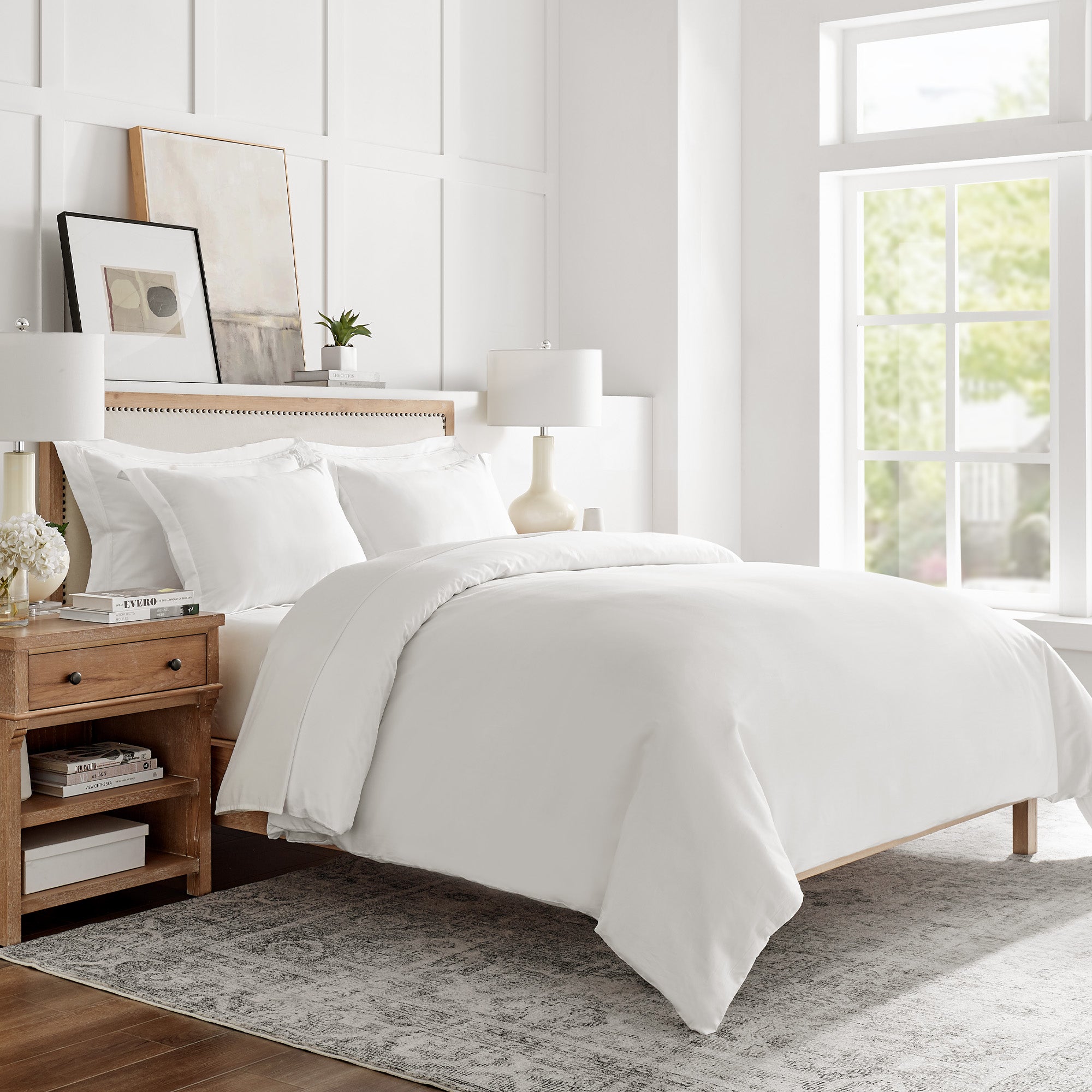 Levtex Home Sateen White Duvet Cover Set Duvets