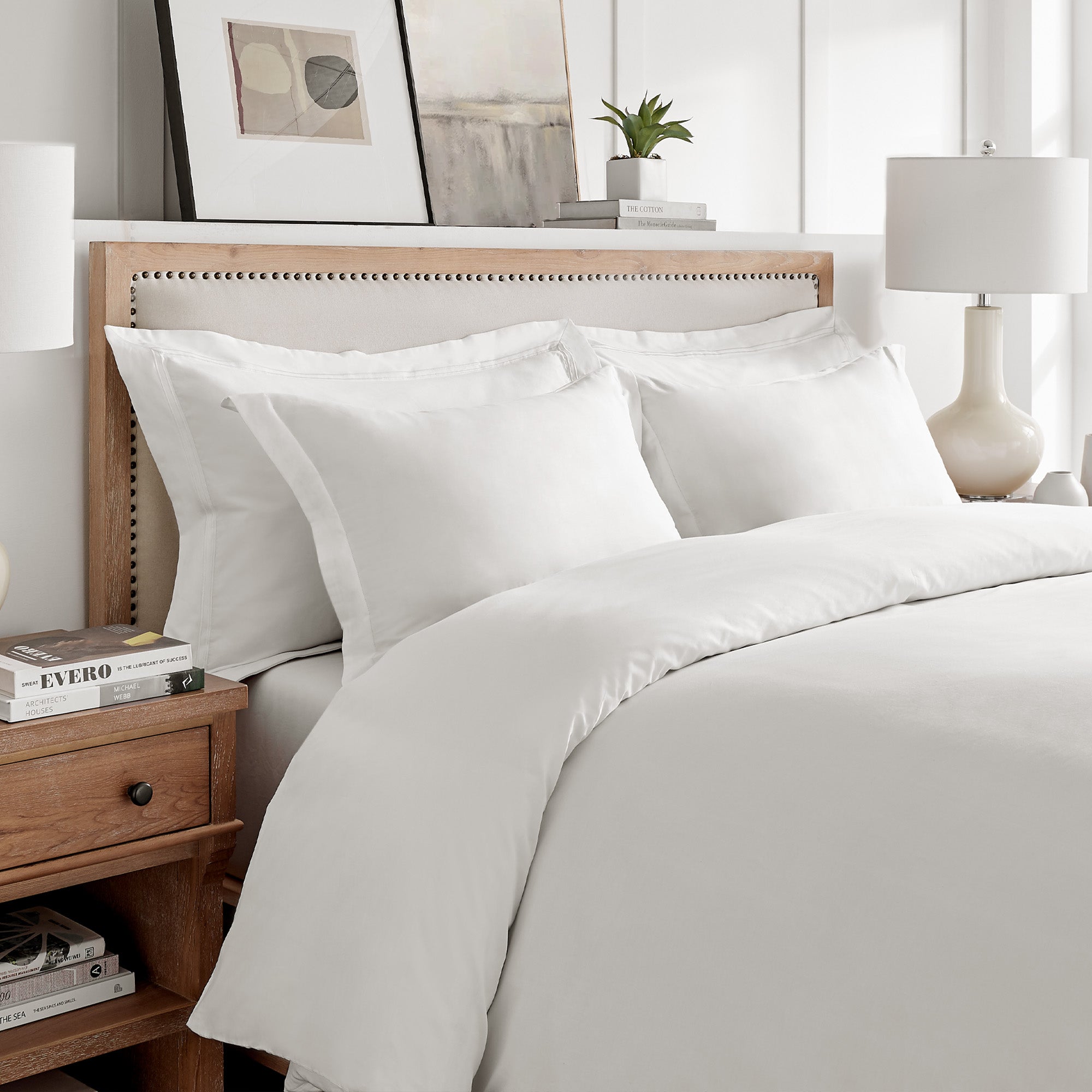 Levtex Home Sateen White Duvet Cover Set Duvets