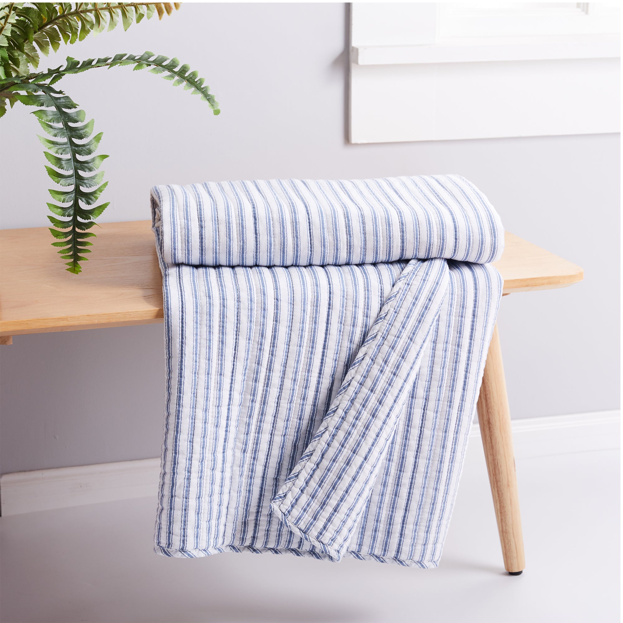 Levtex Home Tobago Stripe Quilted Throw Throws