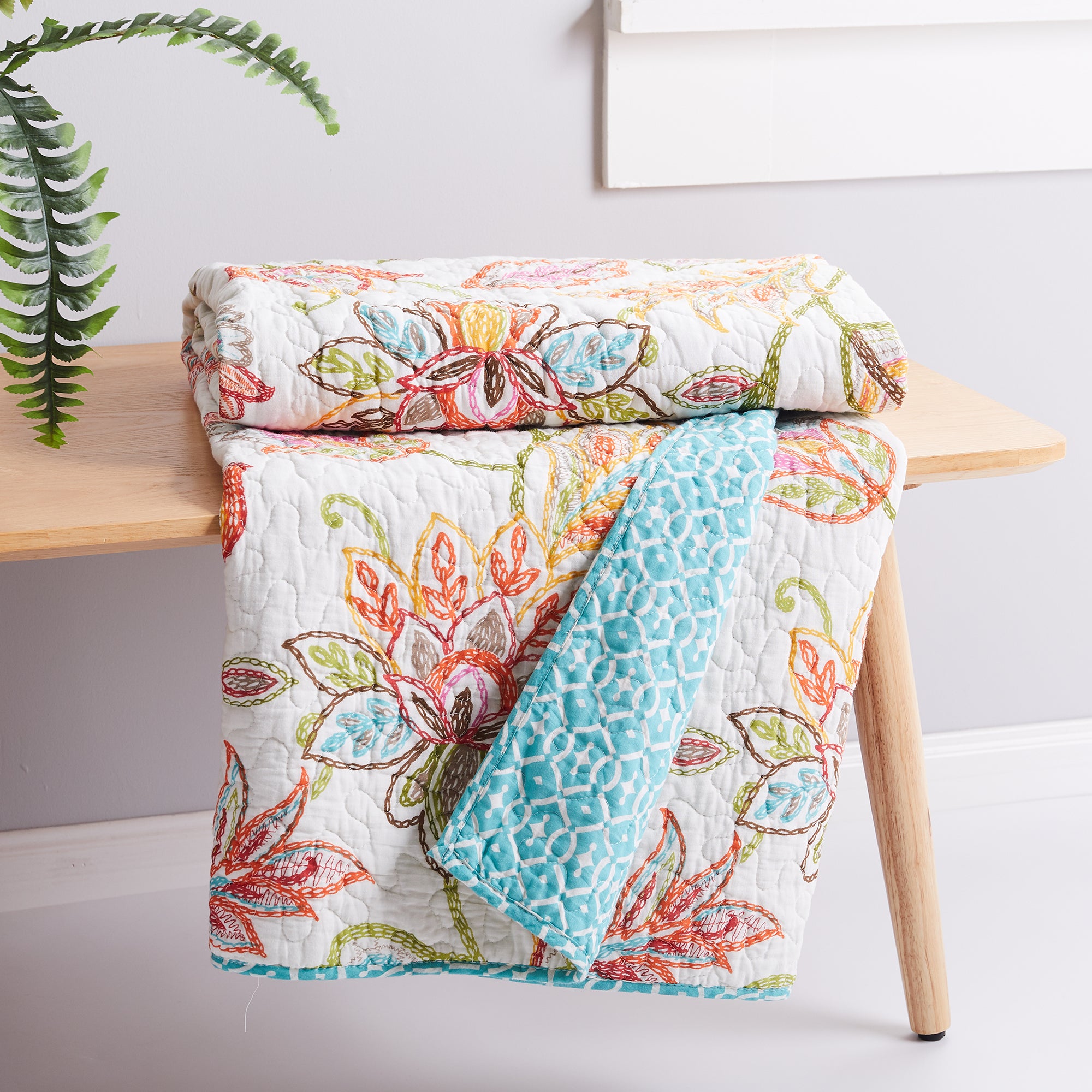Levtex Home Sophia Quilted Throw Throws