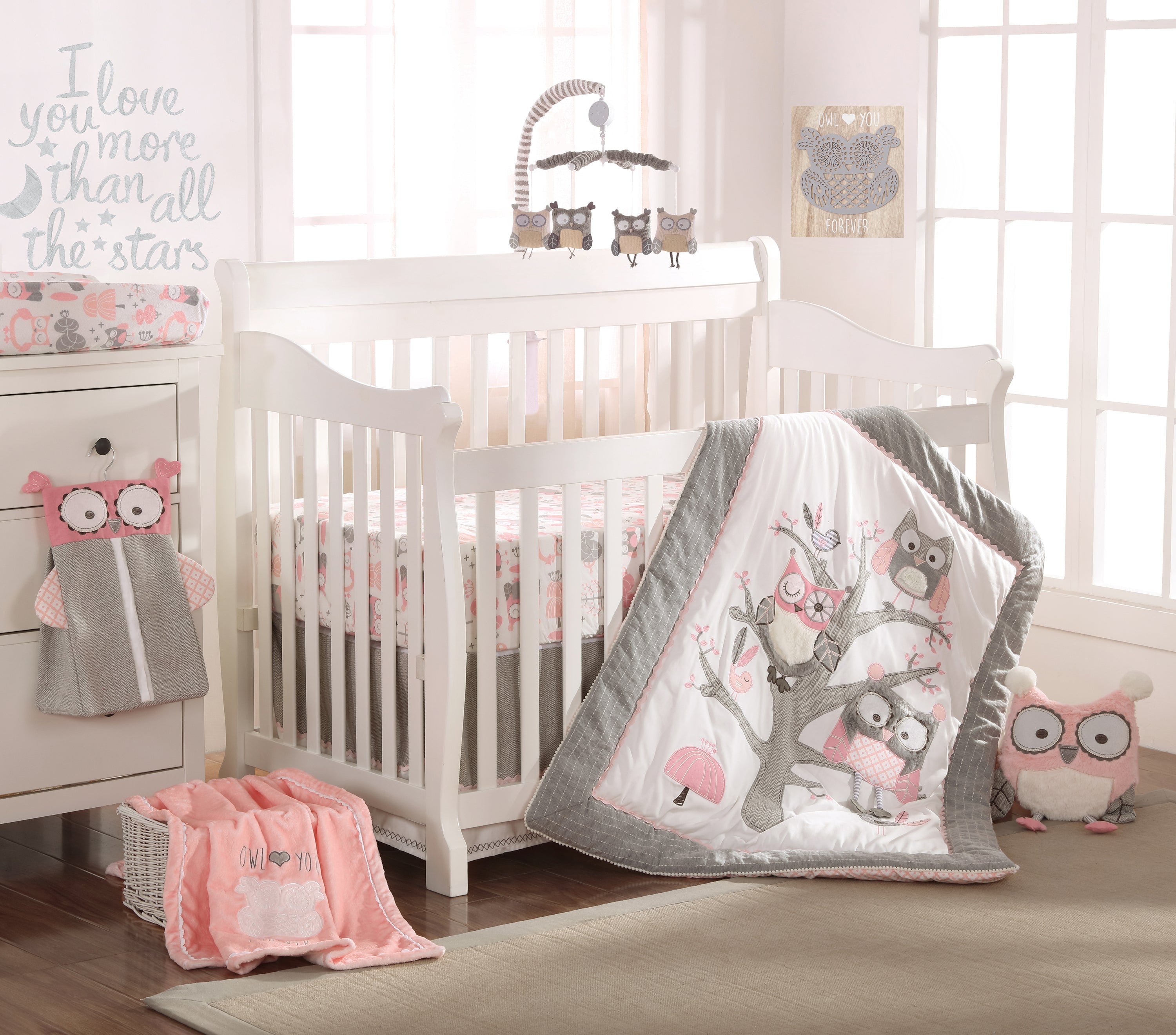Levtex Home Night Owl 5PC Crib Bedding Set Crib Bedding Sets