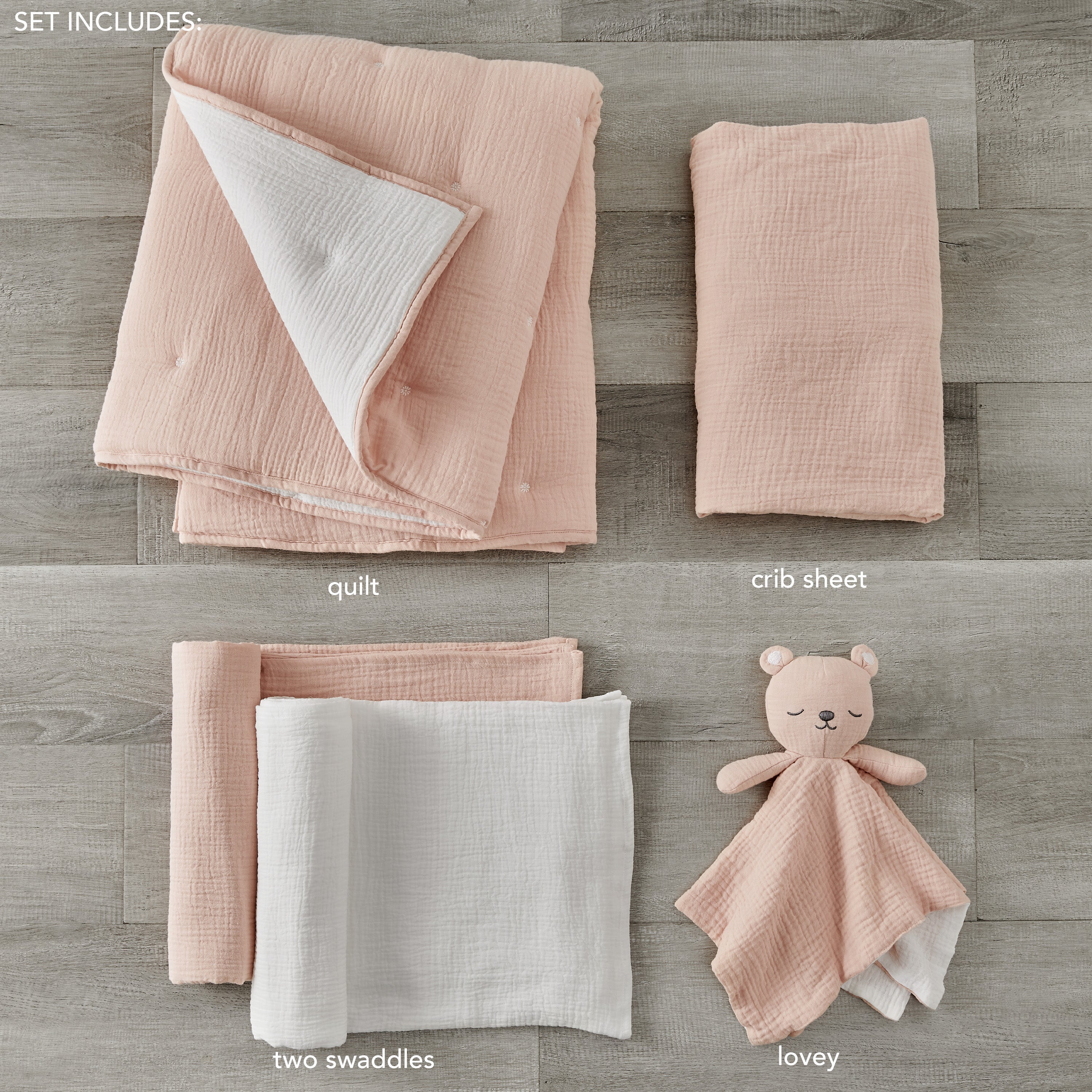 Levtex Home Cloud Muslin 5pc Bedding Set Crib Bedding Sets