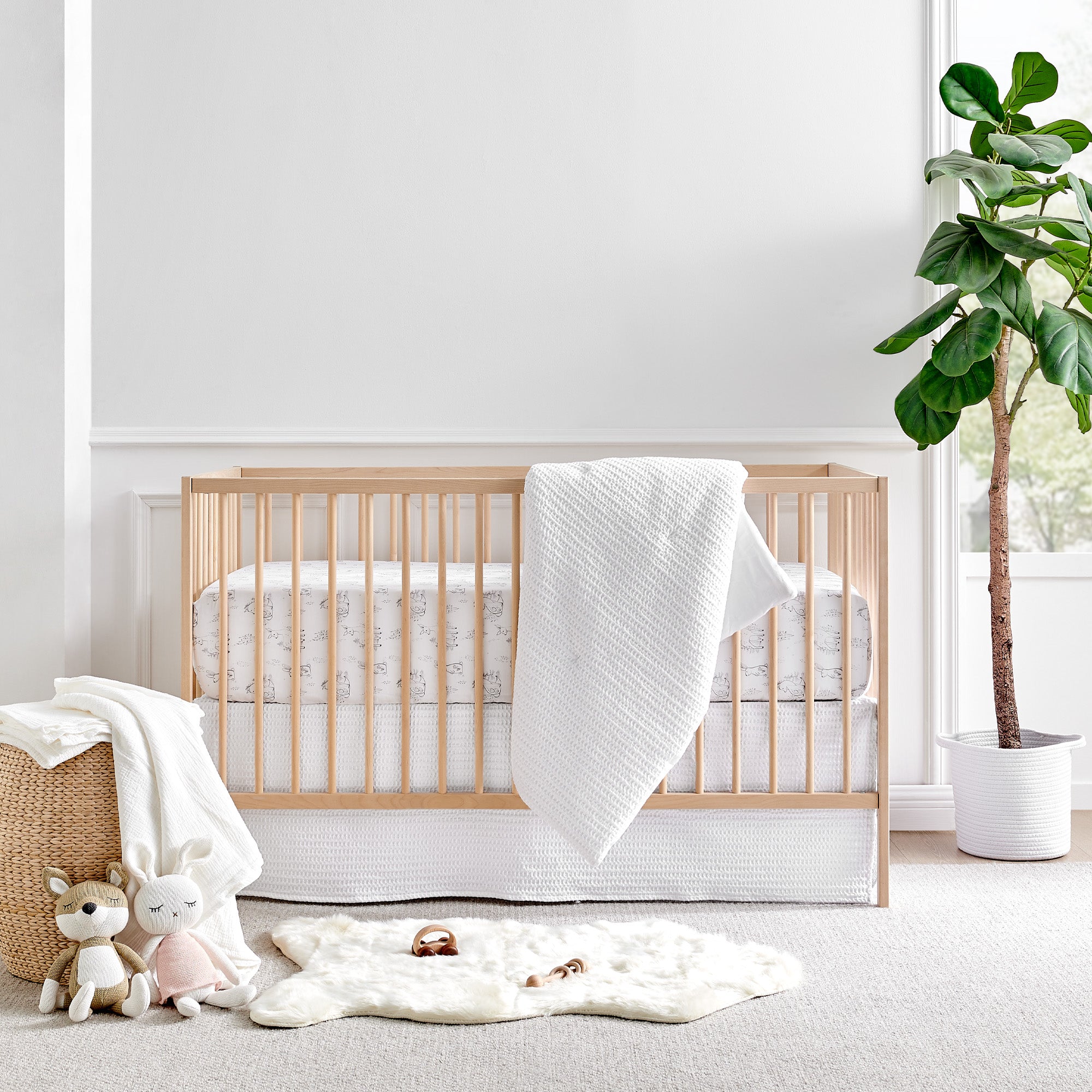 Levtex Home Mills Waffle 4pc Baby Crib Bedding Set Crib Bedding Sets