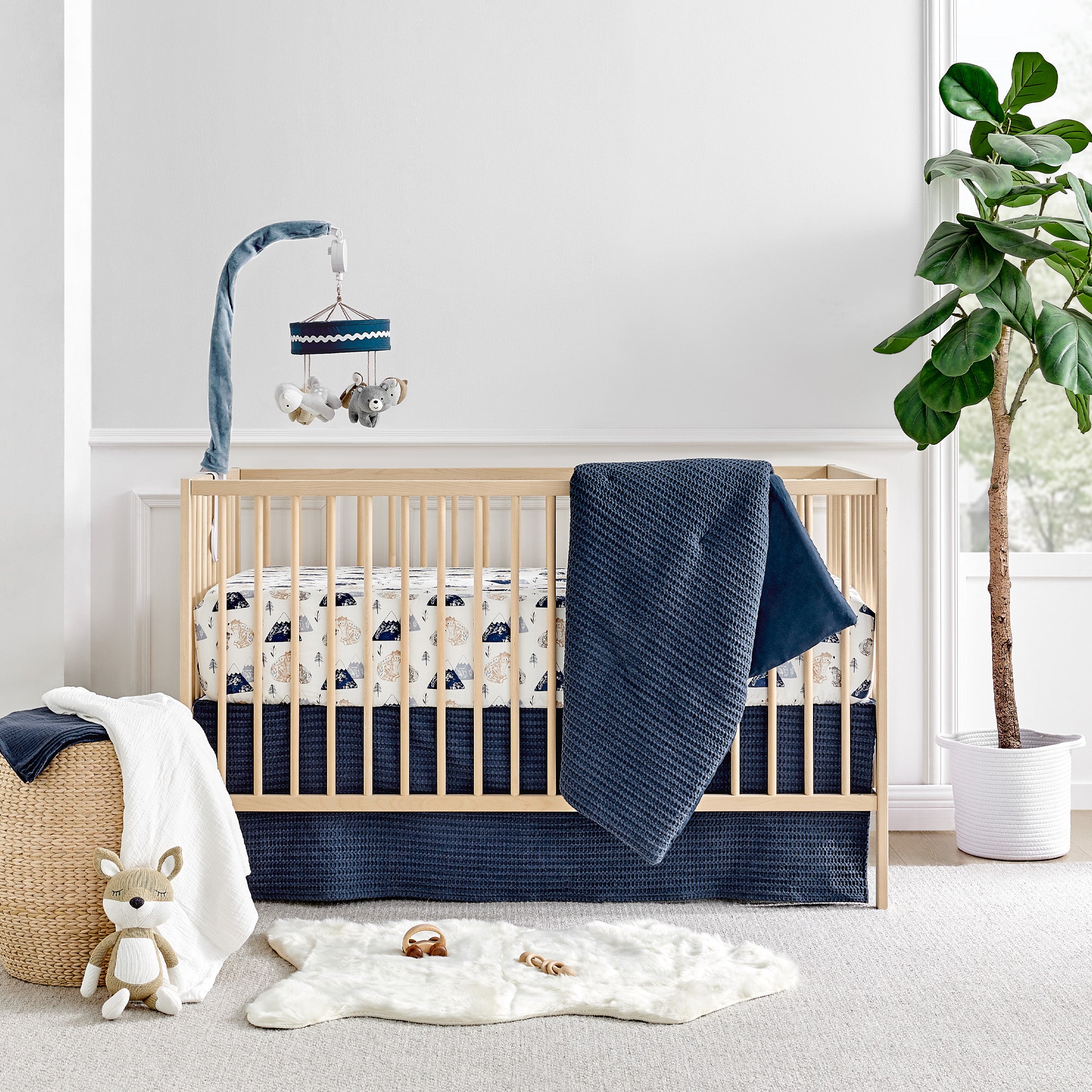 Levtex Home Mills Waffle 4pc Baby Crib Bedding Set Crib Bedding Sets