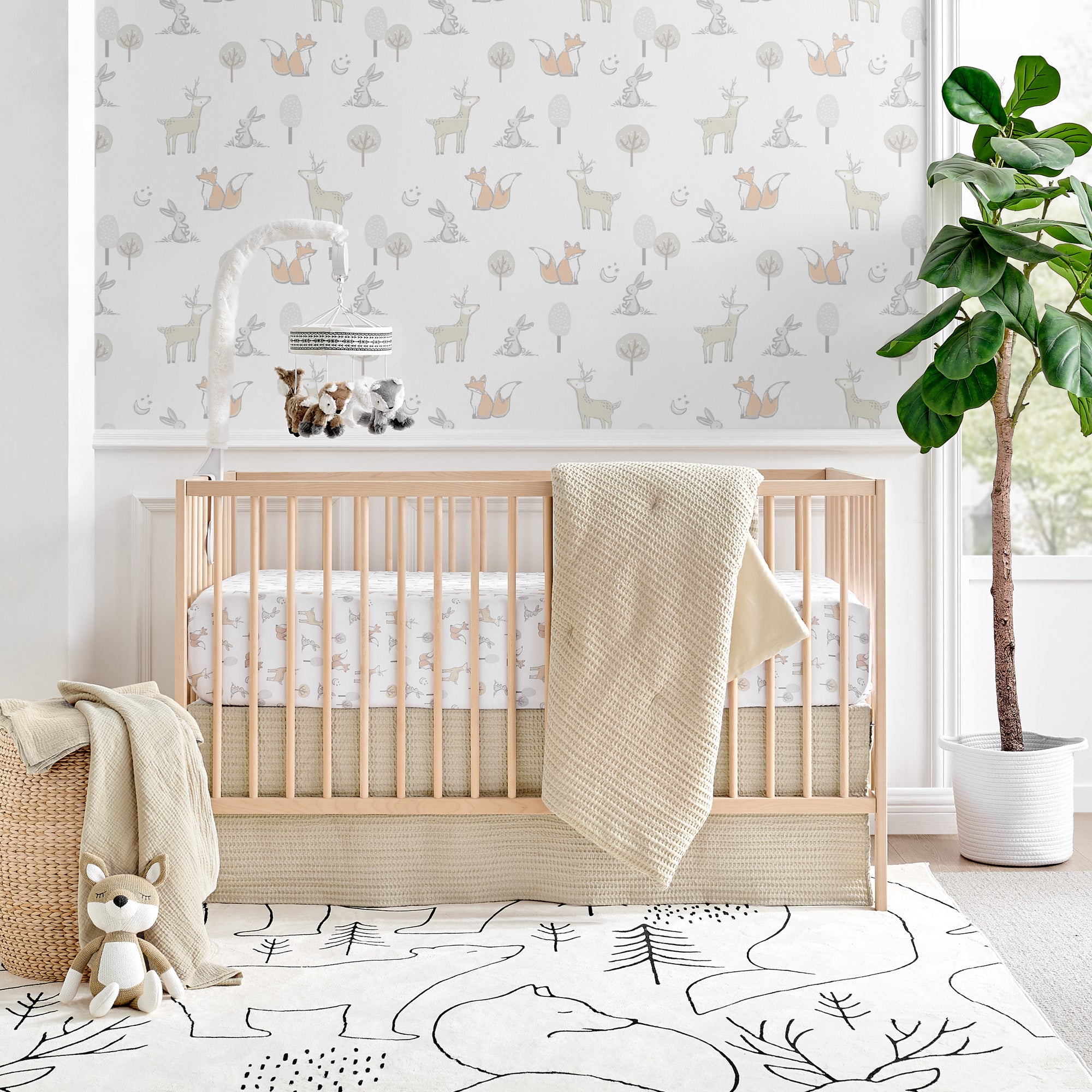Levtex Home Mills Waffle 4pc Baby Crib Bedding Set Crib Bedding Sets