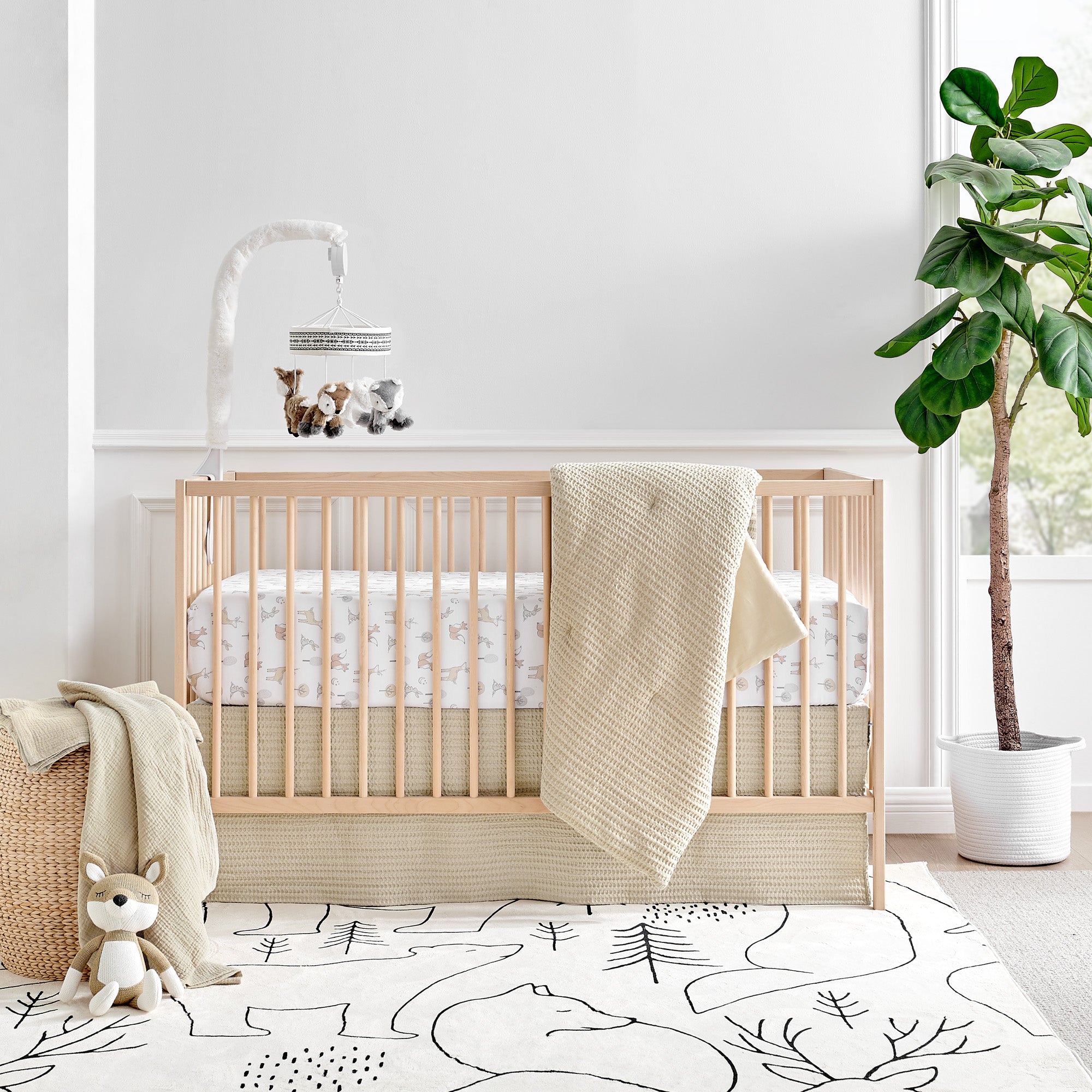 Levtex Home Mills Waffle 4pc Baby Crib Bedding Set Crib Bedding Sets