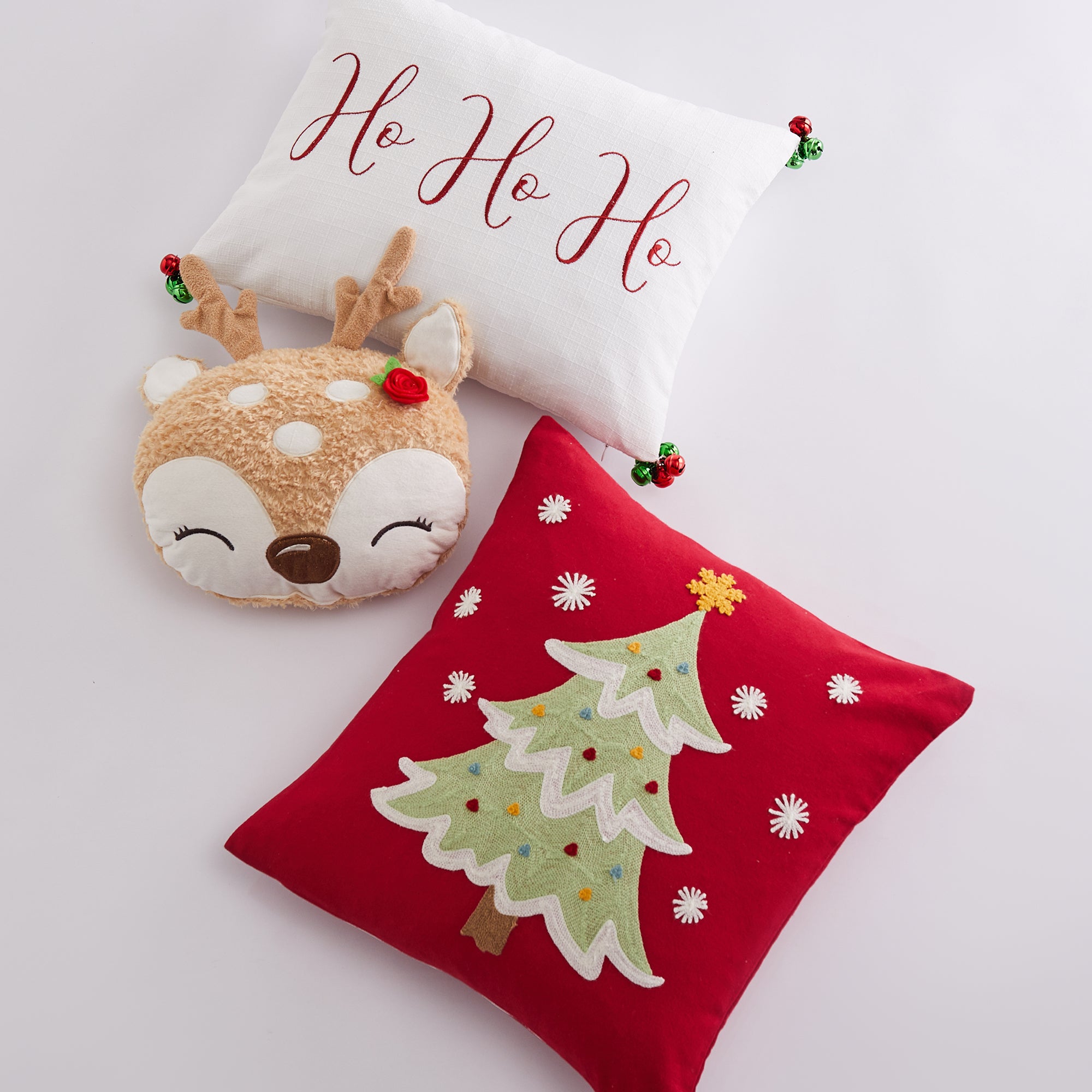 Levtex Home Merry & Bright Comet & Cupid Christmas Tree Pillow Decorative Pillows