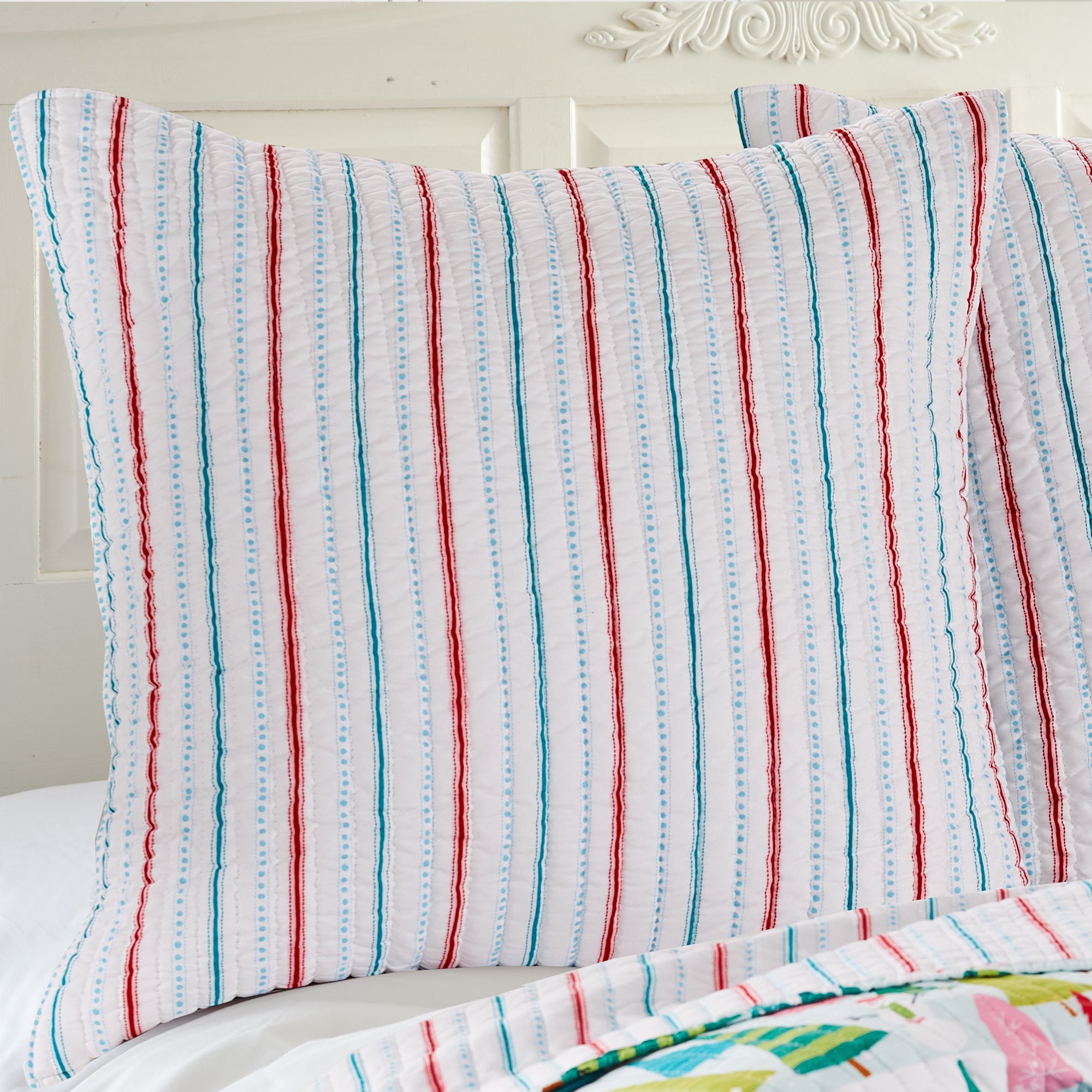 Levtex Home Merry & Bright Holly Jolly Euro Sham - Set of 2 Euro Shams