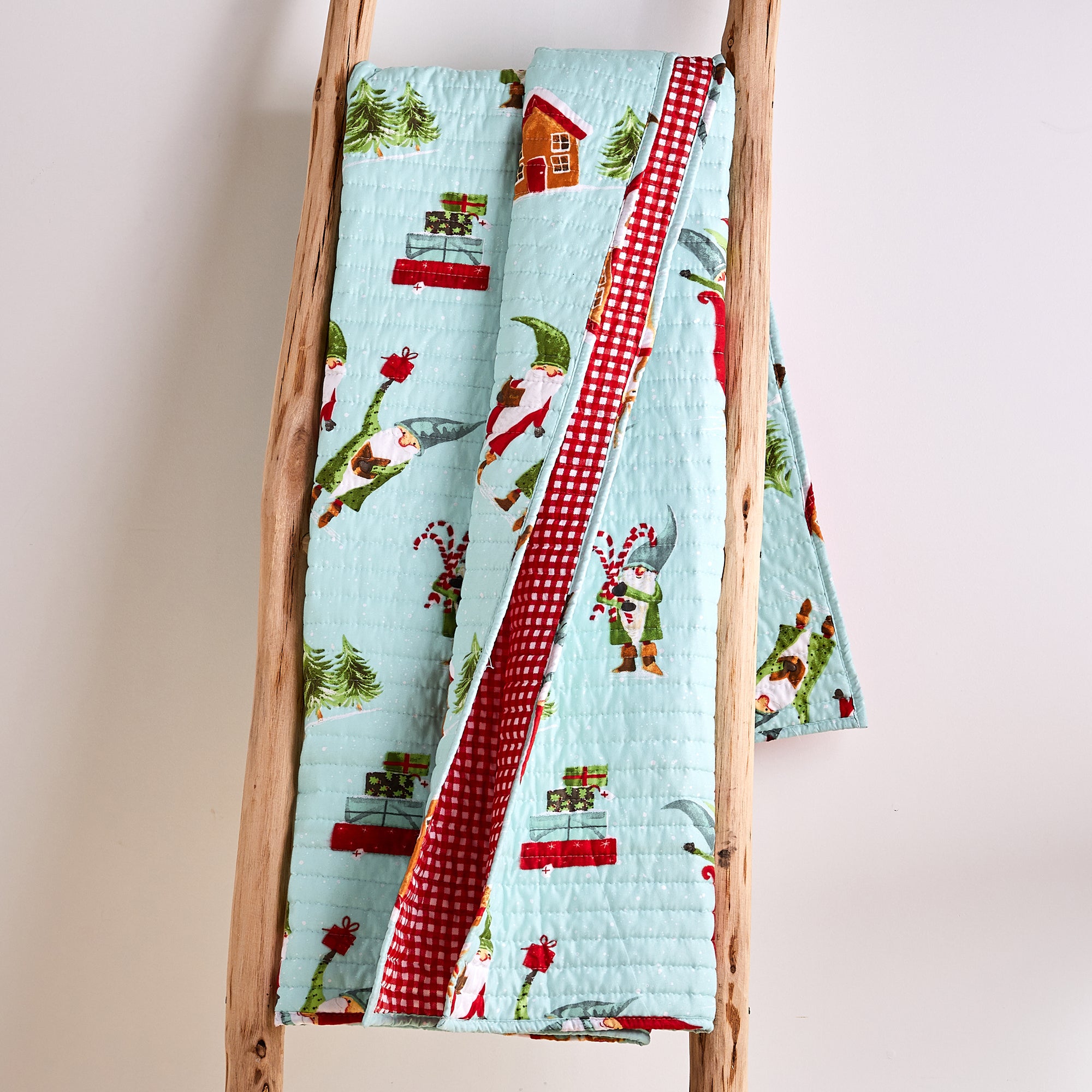 Levtex Home Gnome for the Holidays Quilted Throw Throws