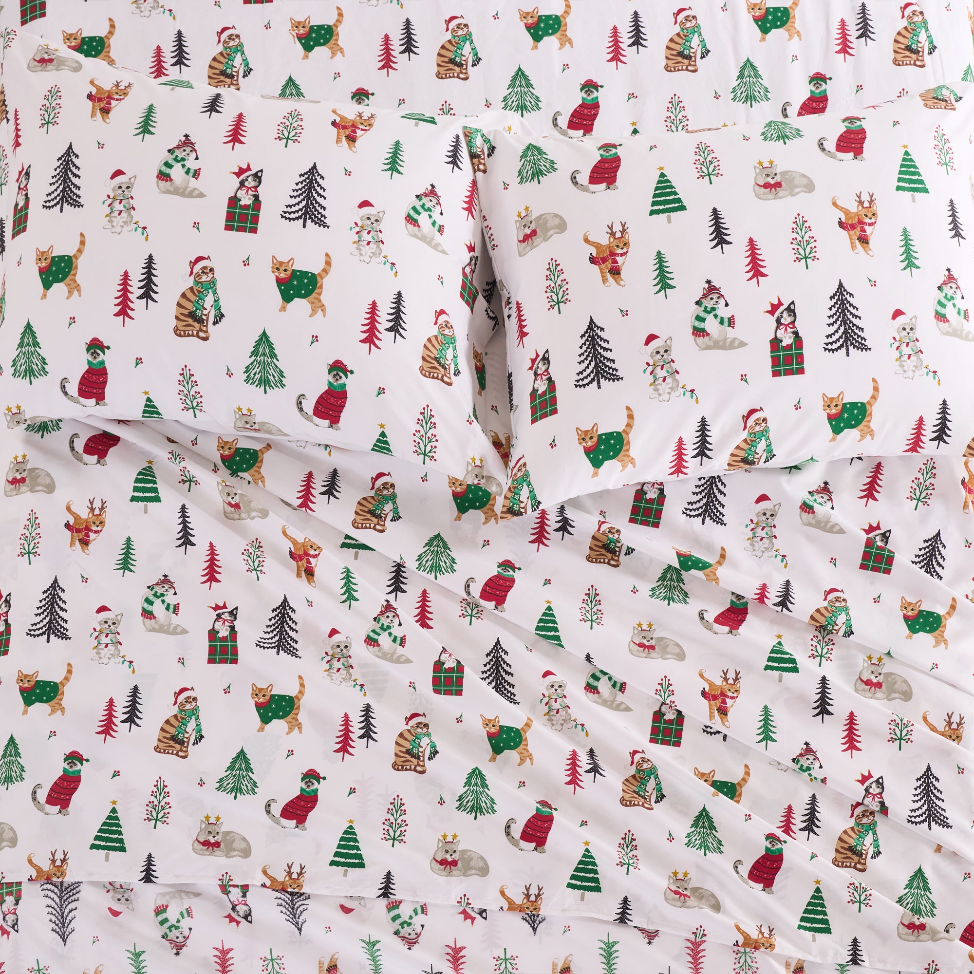 Meowy Christmas Sheet Set