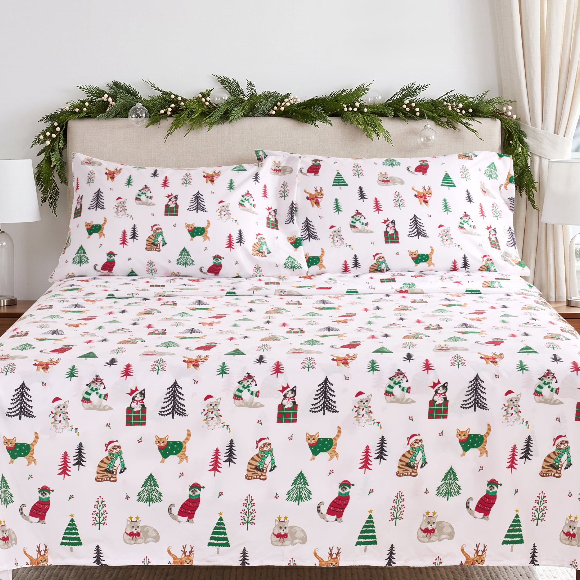 Meowy Christmas Sheet Set