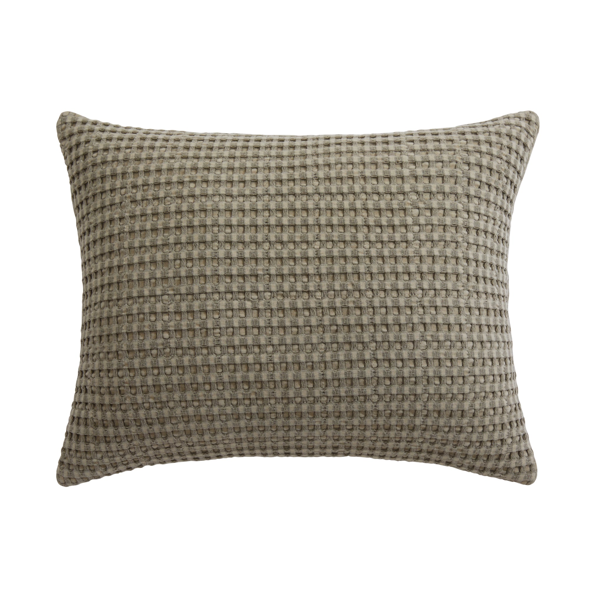 Levtex Home Mills Waffle Taupe Pillow 14x18 Decorative Pillows