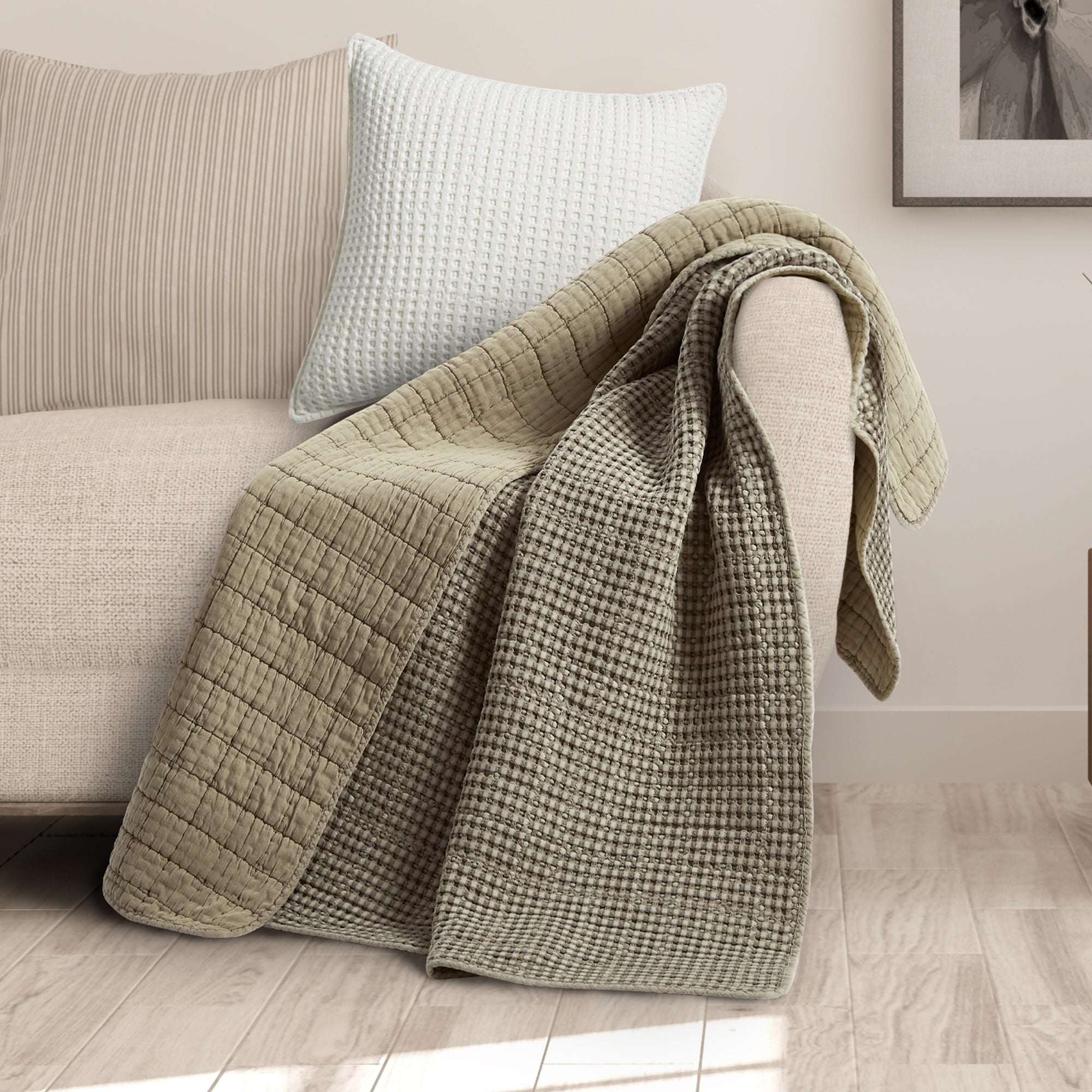 Levtex Home Mills Waffle Quilted Throw Throws