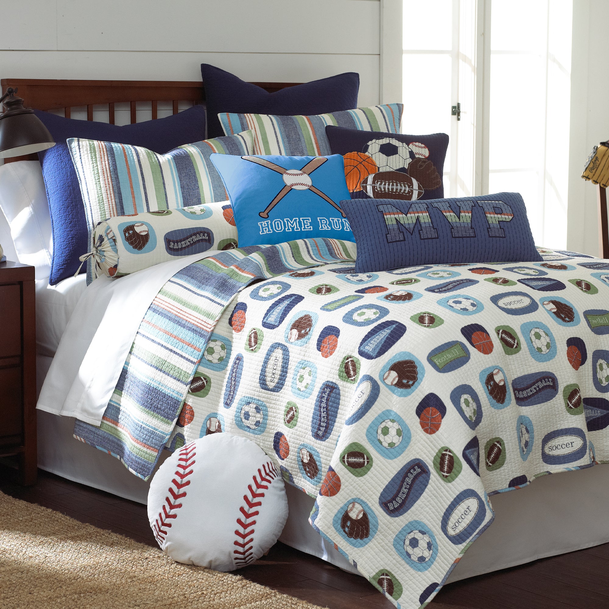 Levtex Home Sports Icon Pillow Kids Decorative Pillows