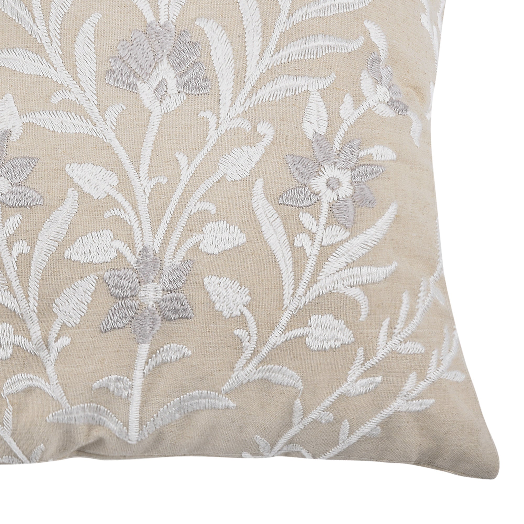 Eyelet Embroidered Floral Pillow