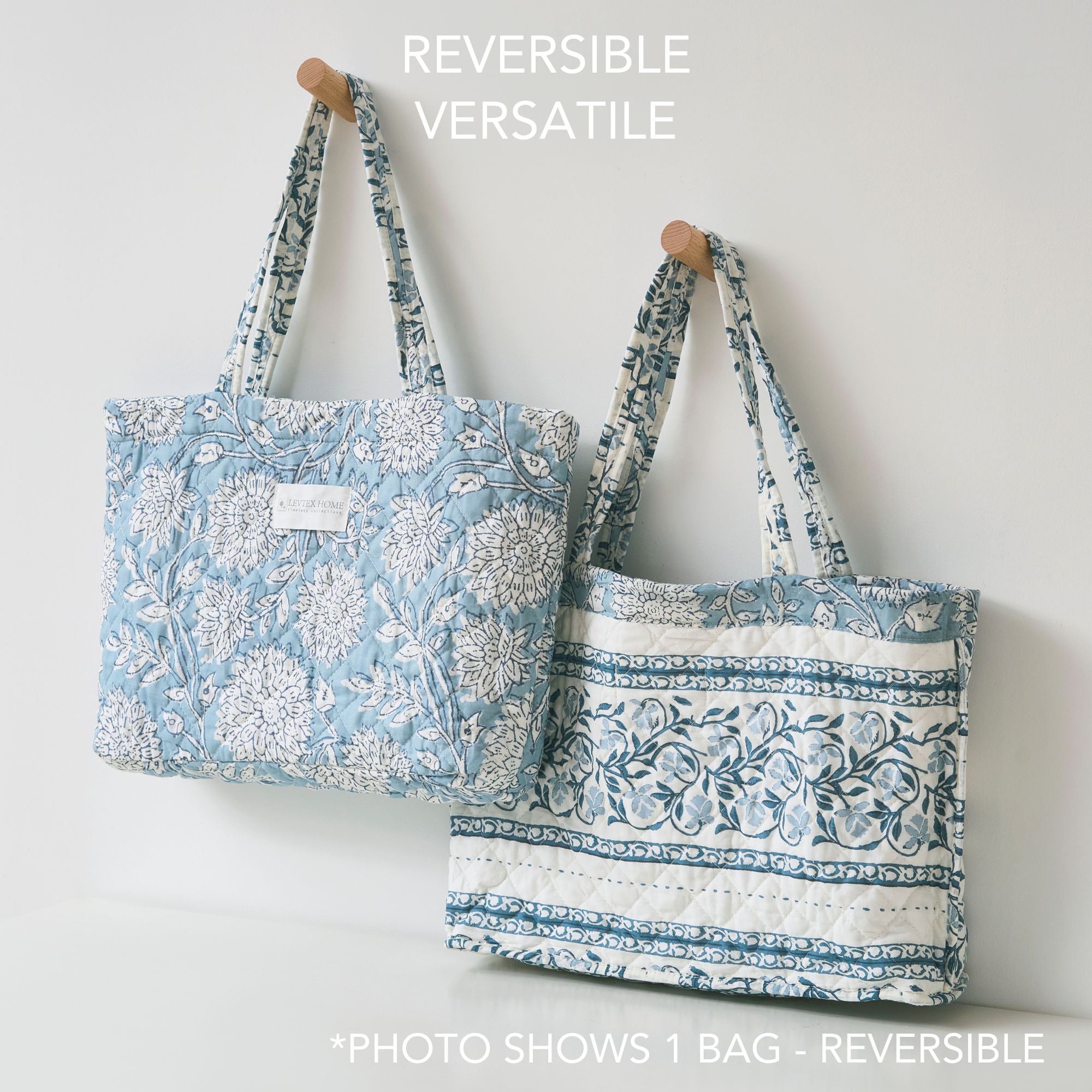 Adare Blue Tote Bag