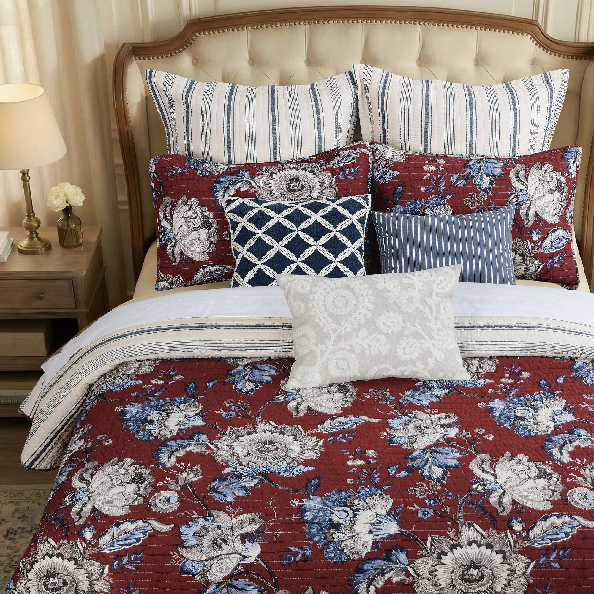 Royce Red Euro Sham Set of 2