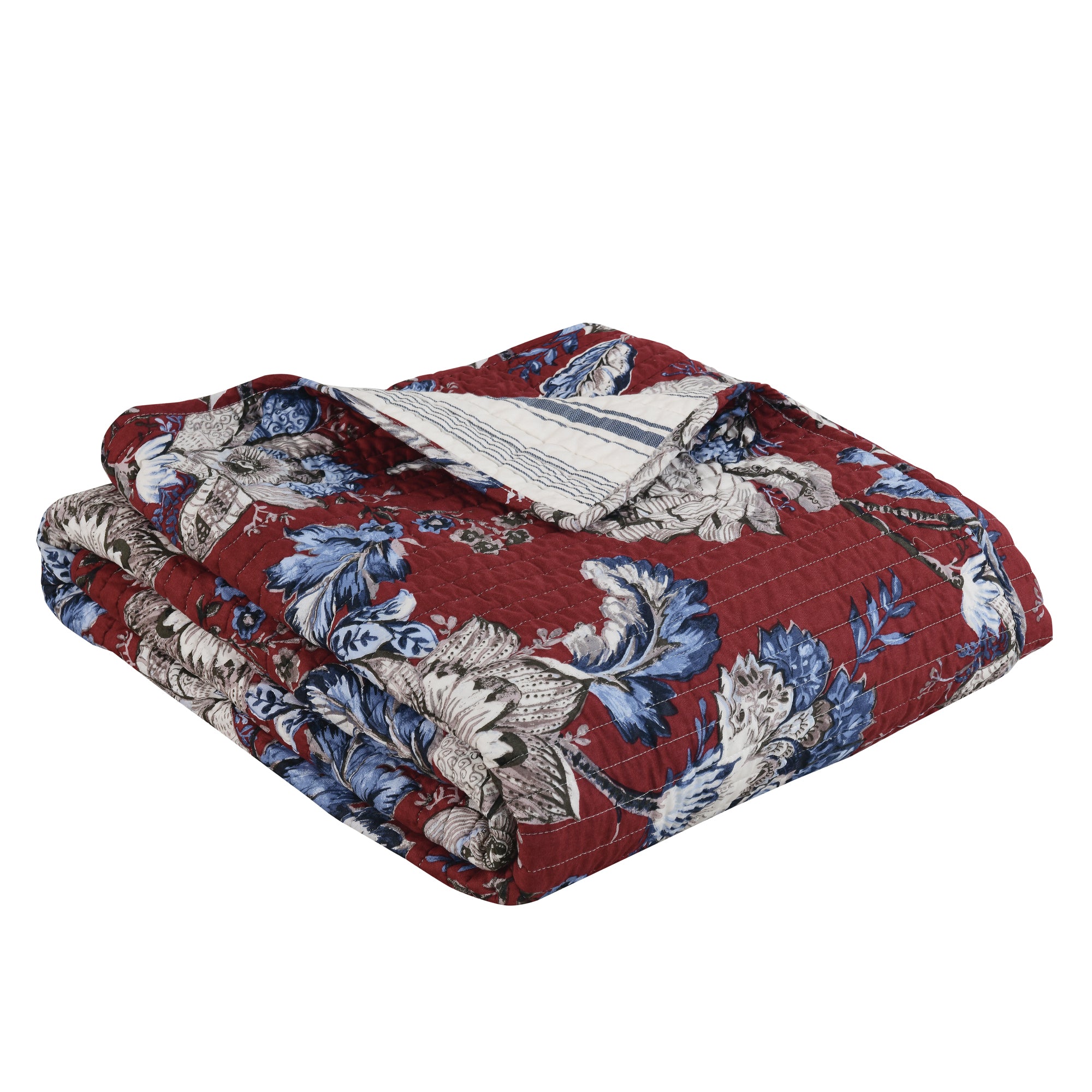 Royce Red Quilted Throw