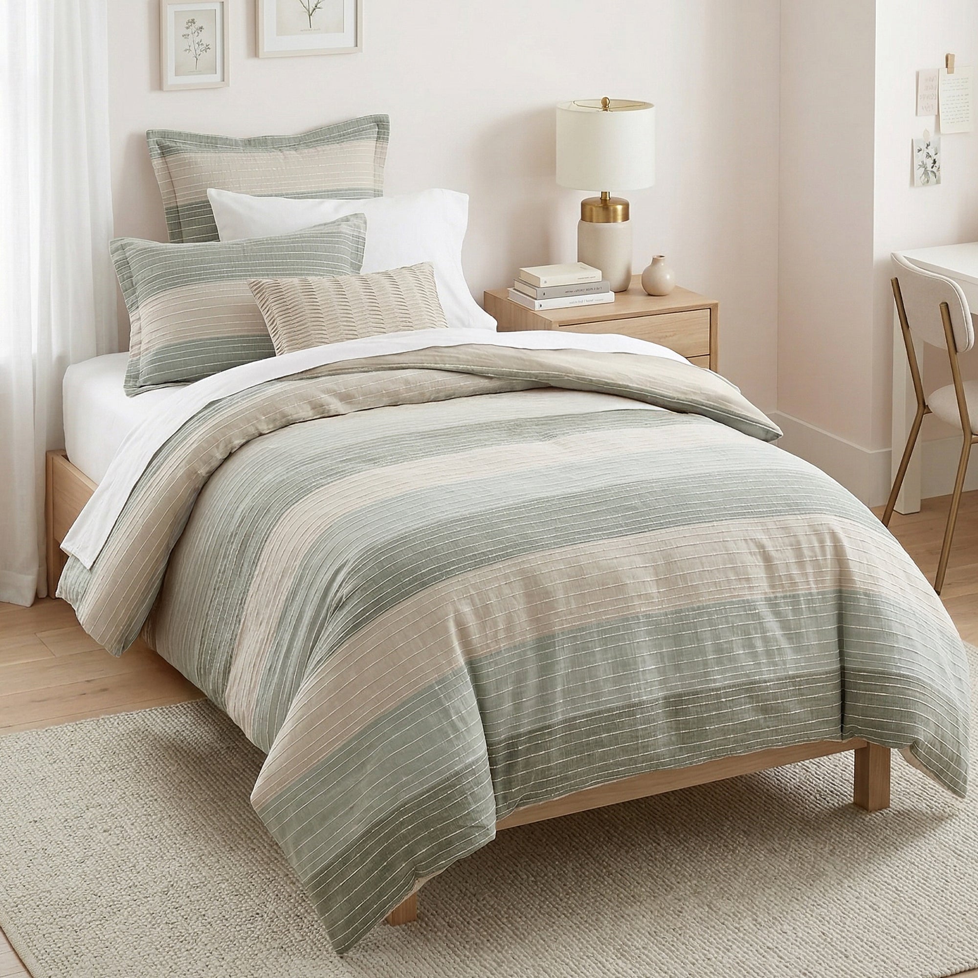 Sand Stripes Duvet Cover Set