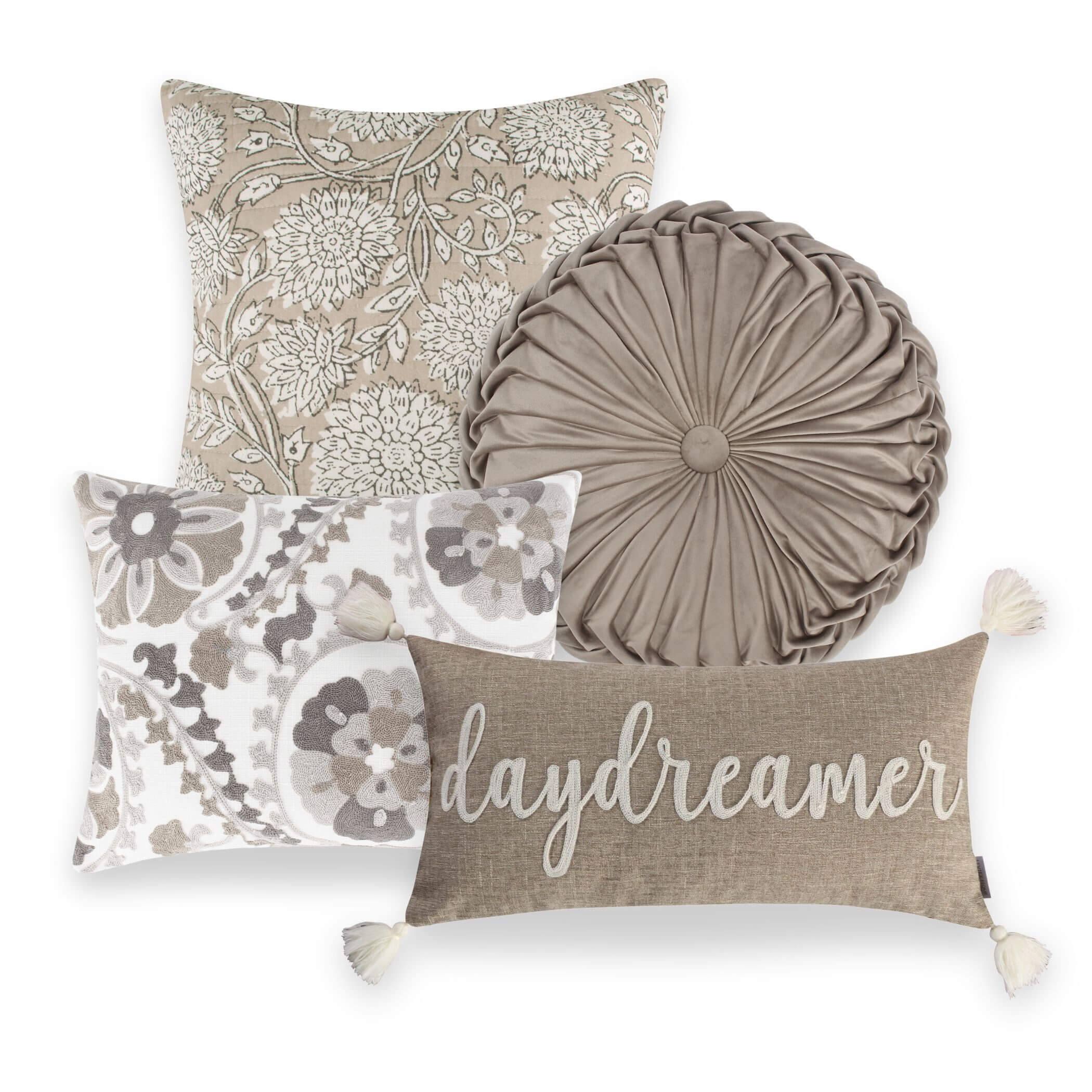 Levtex Home Taupe Pillow Bundle Decorative Pillows