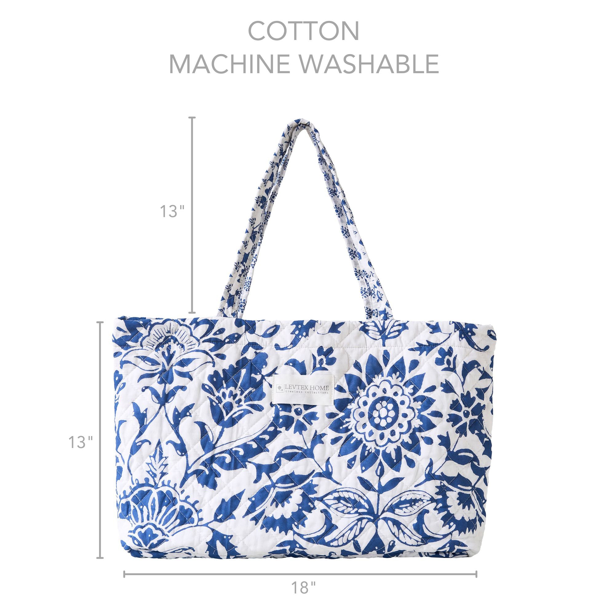 Levtex Home Clara Blue Tote Bag Tote Bags