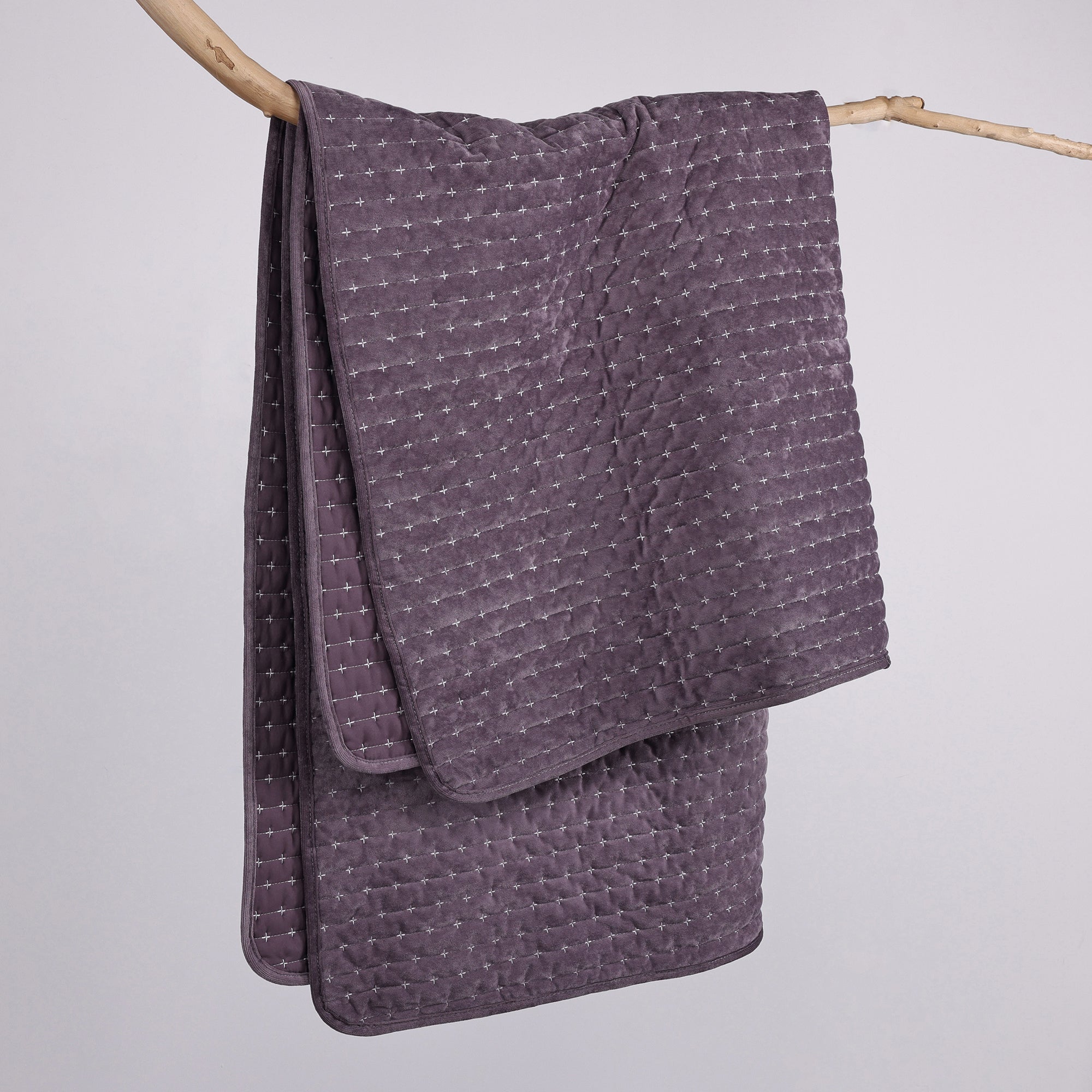 Velvet Stitch Quilted Throw