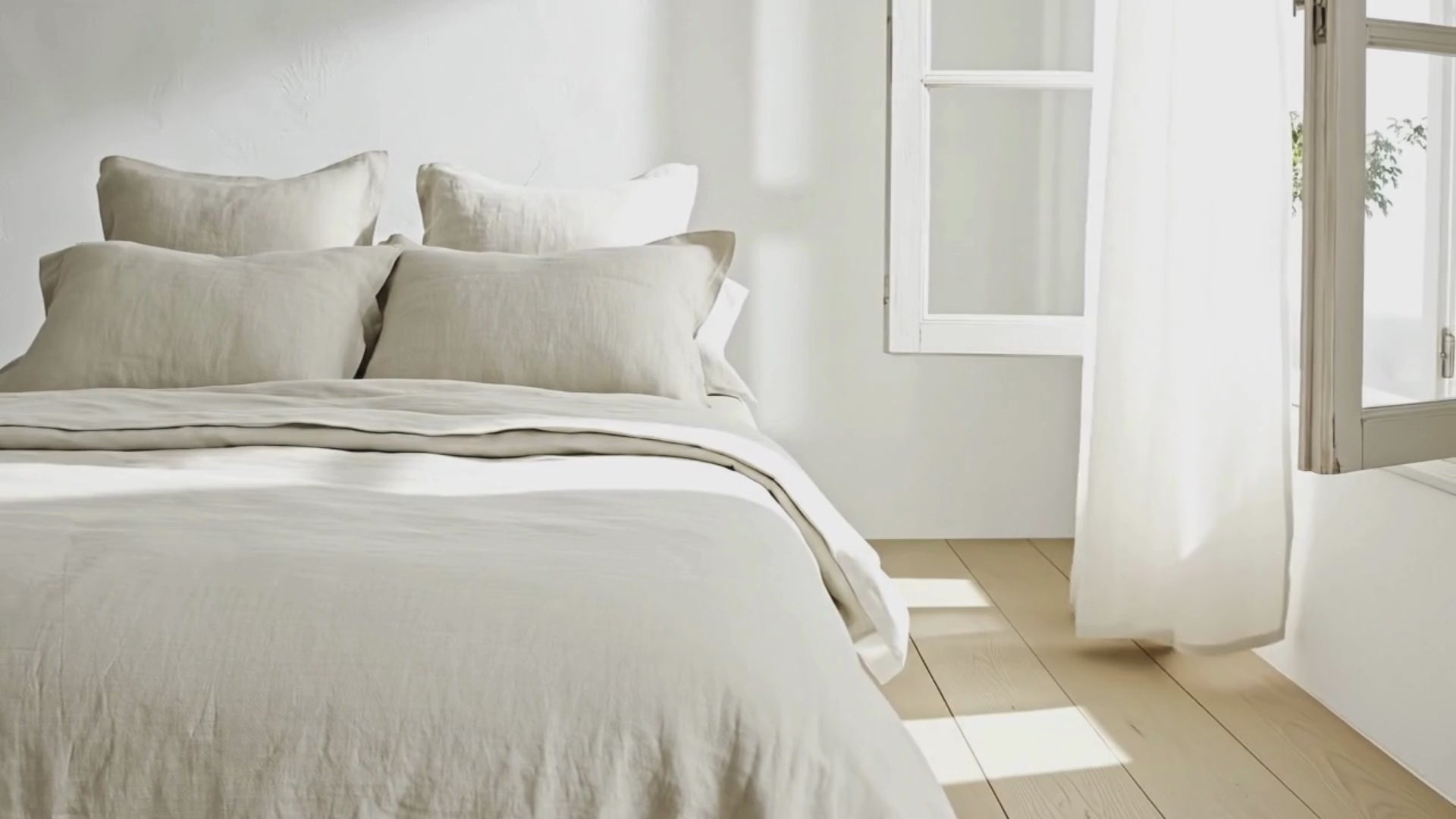 新品未使用magniberg duvet cover mother linen Pure duvet cover in Haze Blue cotton sateen: tightly woven, soft