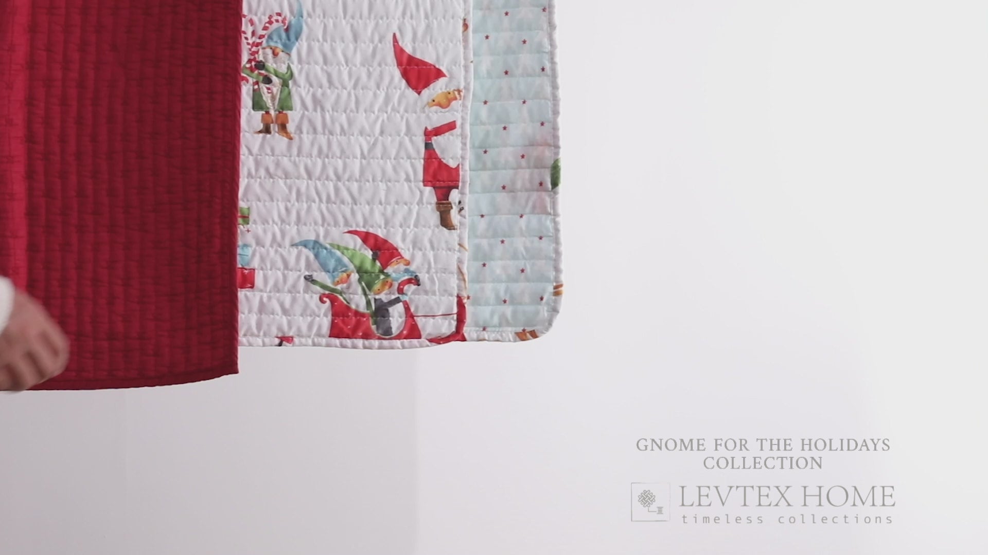 Levtex Home Gnome for the Holidays White Quilt Quilts