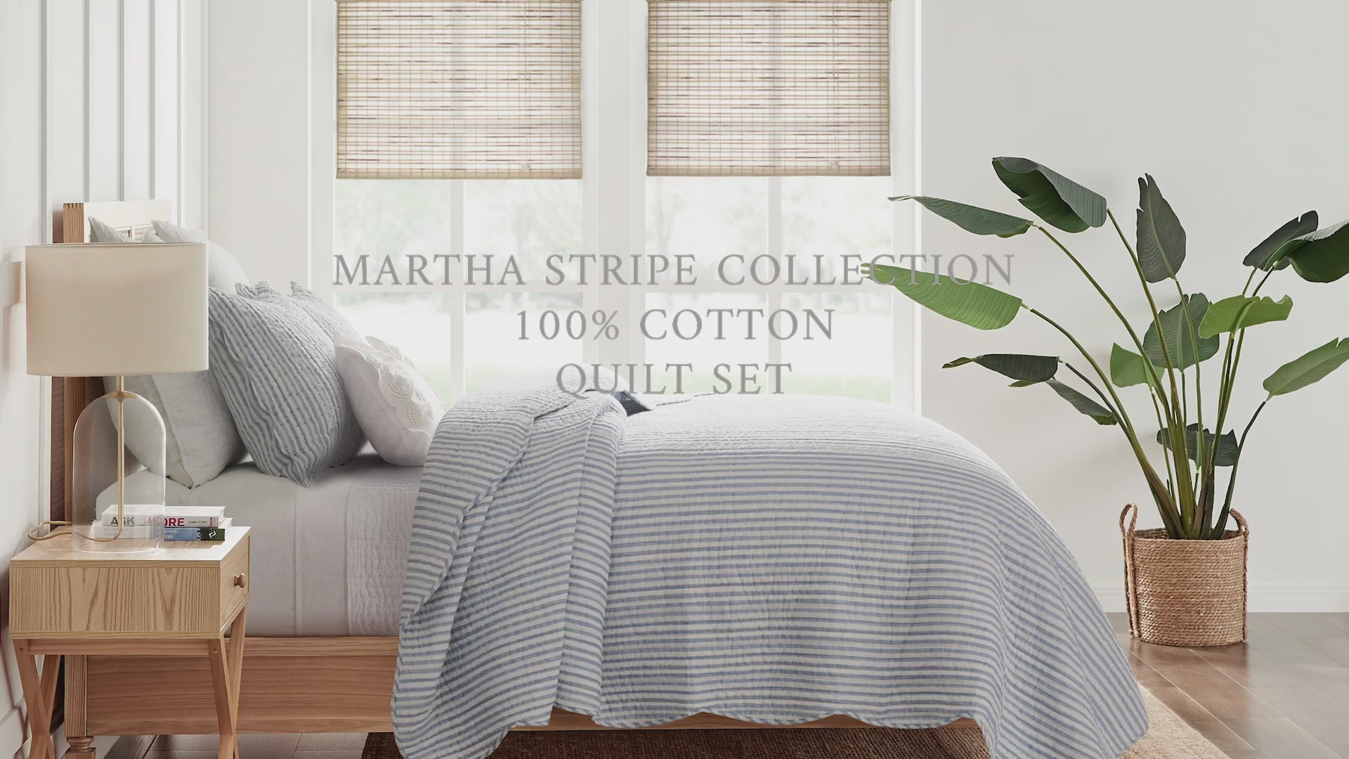 Levtex Home Martha Stripe Blue Quilt Set Quilts