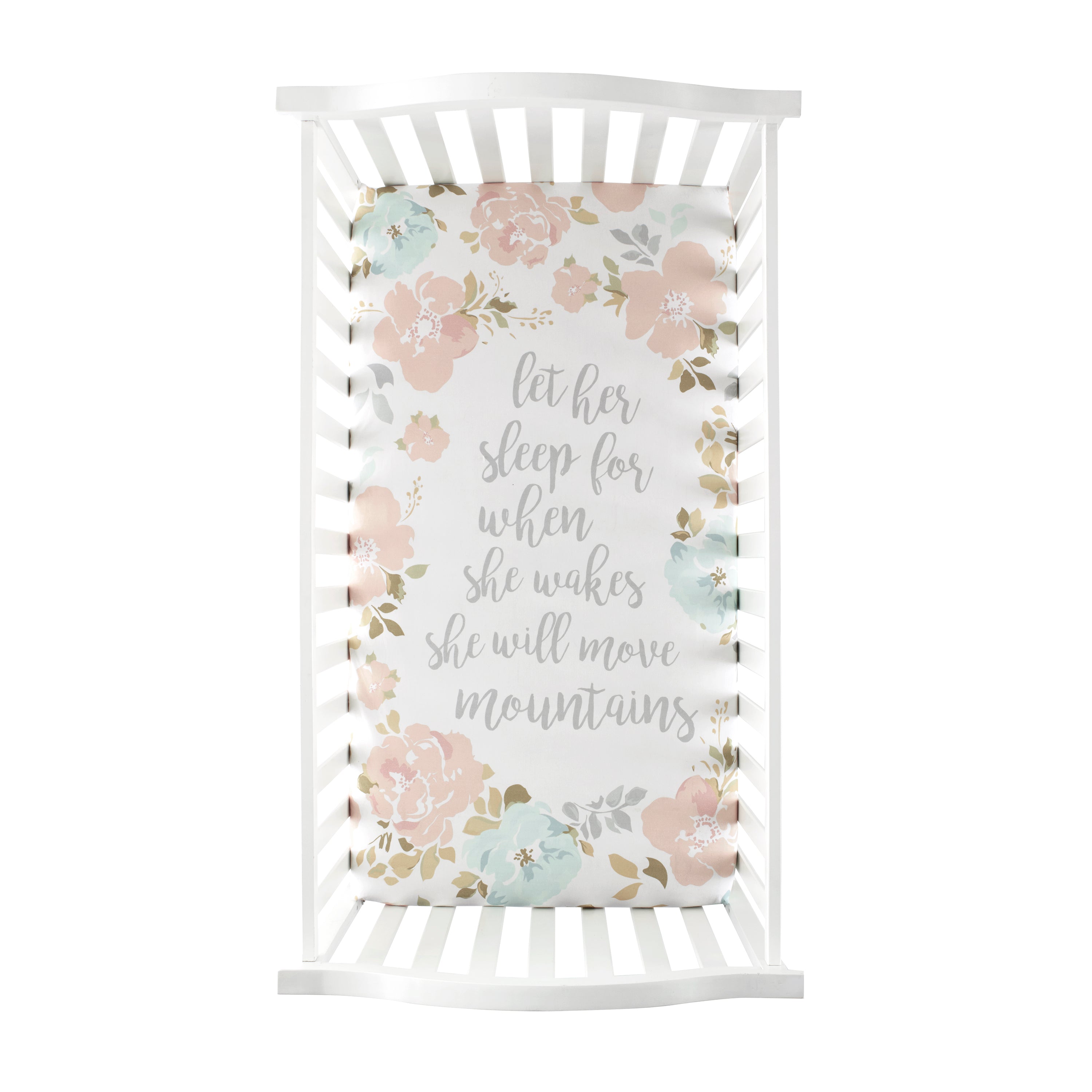 Levtex Home Malia Mini Crib Place Print Cotton Crib Fitted Sheet Crib Fitted Sheets