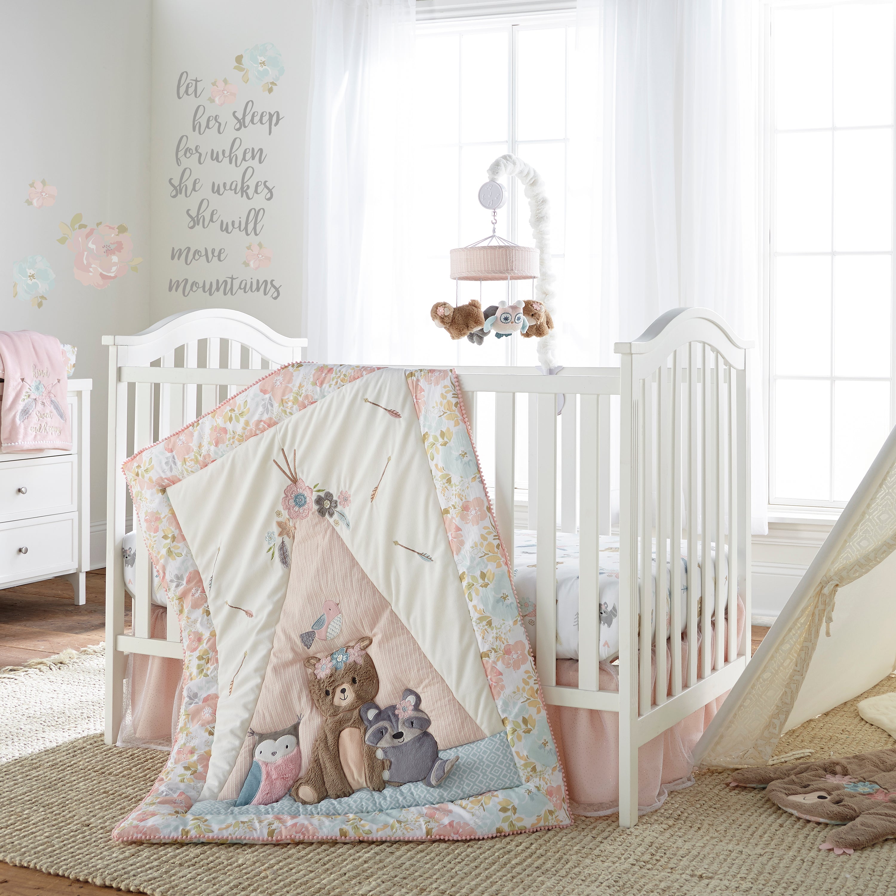 Levtex Home Malia Bear Cotton Crib Fitted Sheet Crib Fitted Sheets