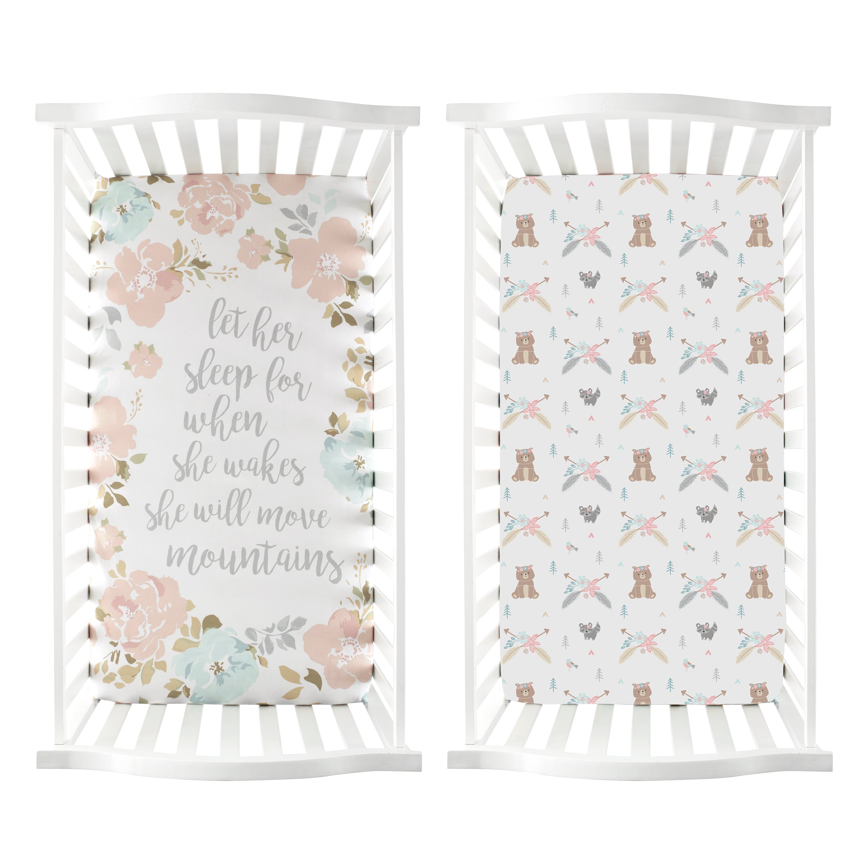 Levtex Home Malia Cotton Crib Fitted Sheet - Set of 2 Crib Fitted Sheets
